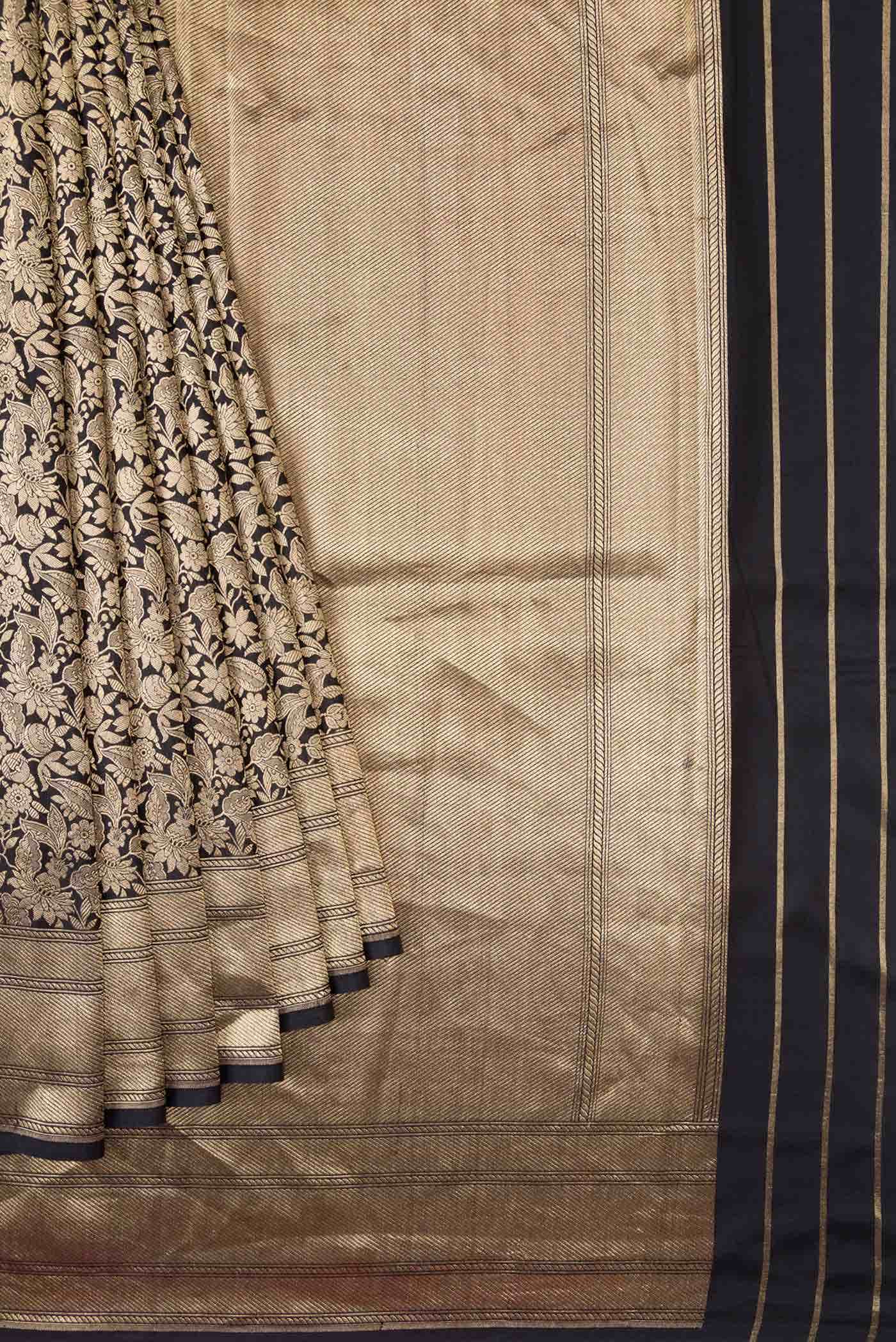 Black Banarasi Silk Saree