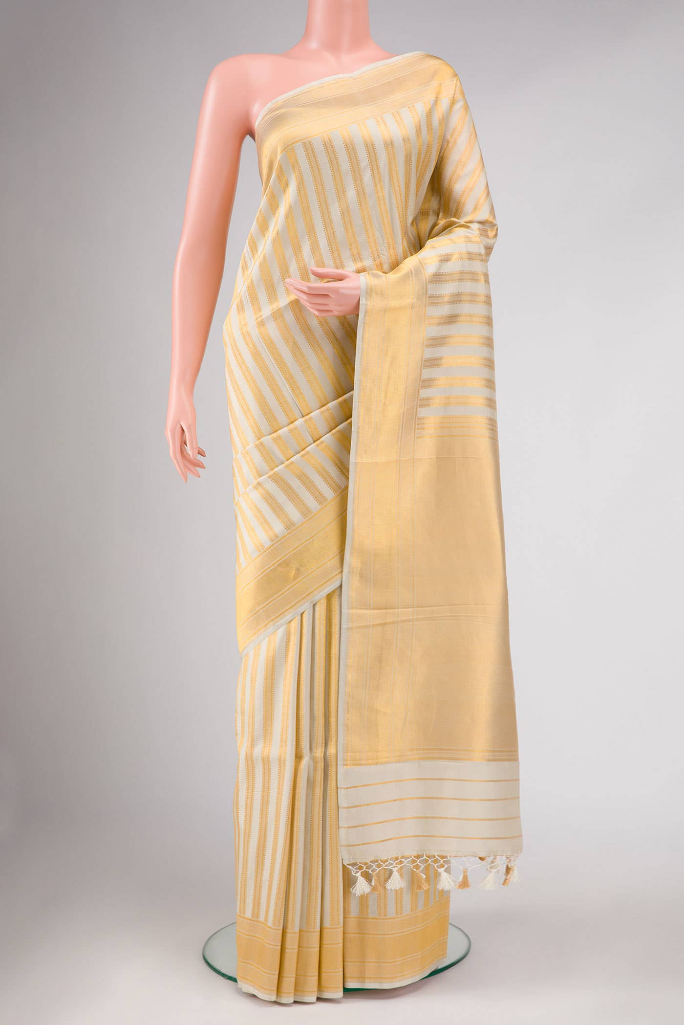 Sandal Banarasi Silk Saree