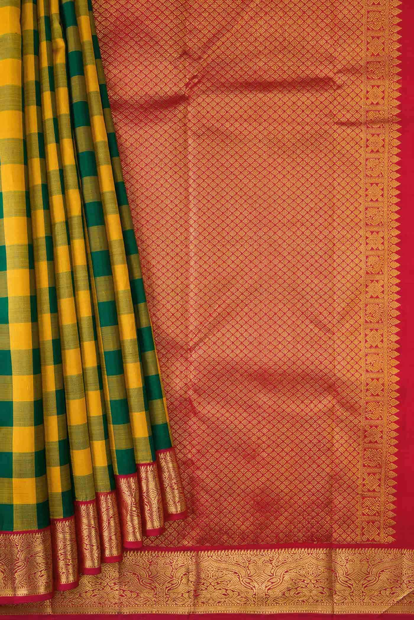 Pure Silk Pure Zari Multi Kanchipuram Saree