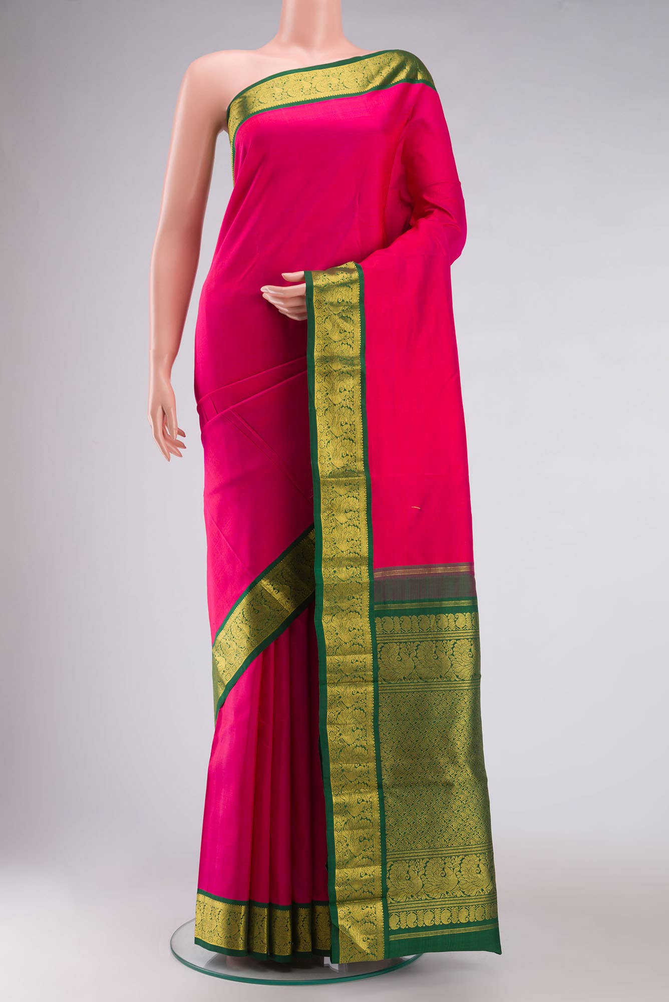 Pink Kanchipuram Silk Saree