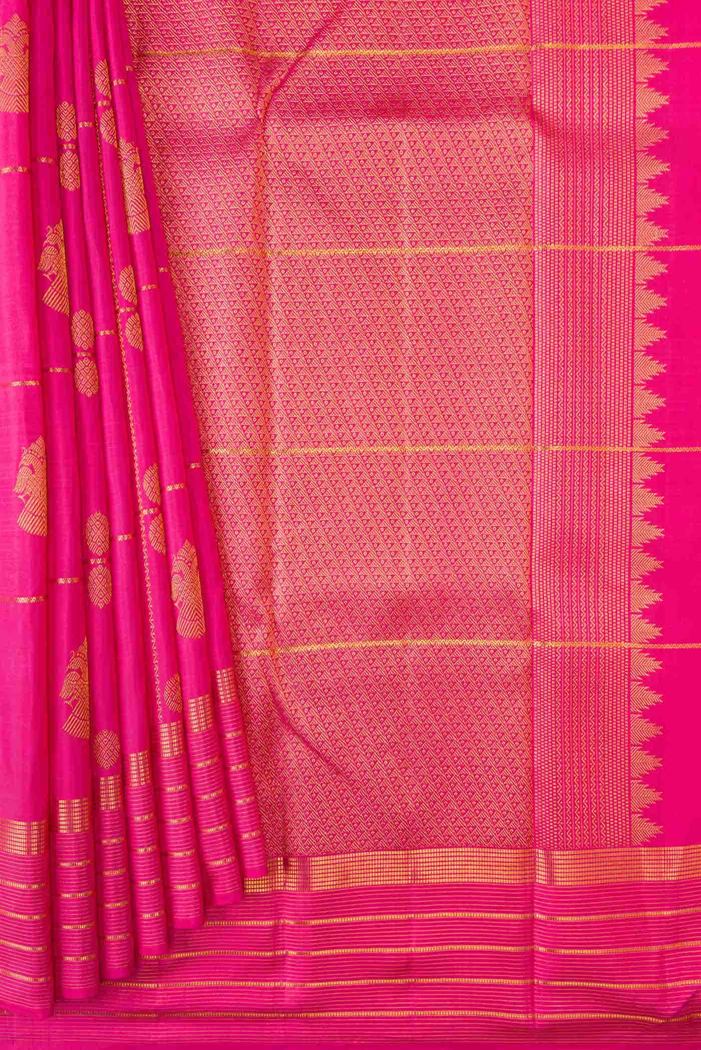 Pink Kanchipuram Silk Saree