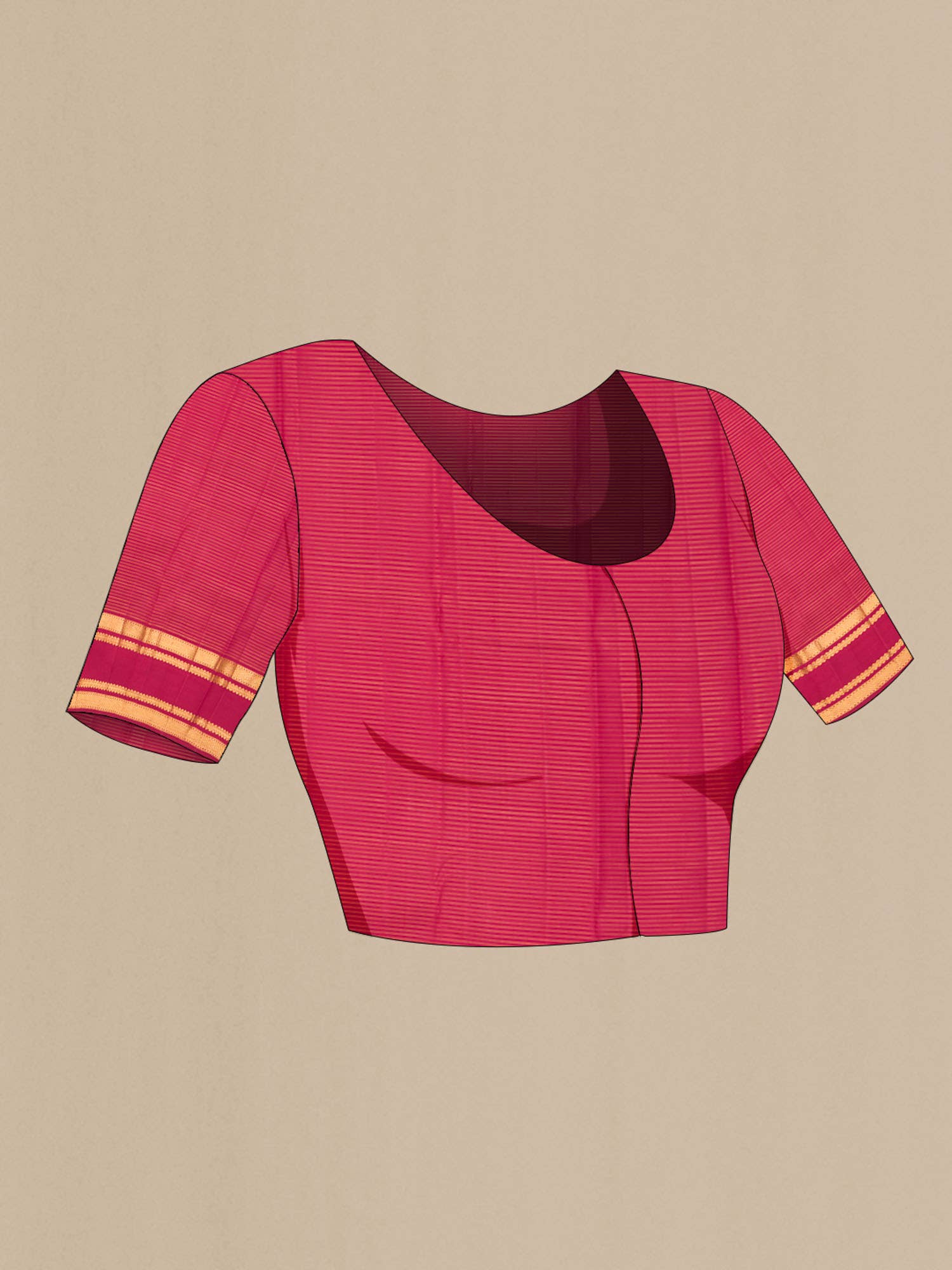 Maroon Kanchipuram Silk Saree