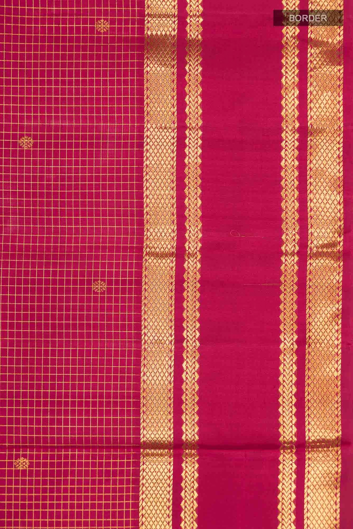 Maroon Kanchipuram Silk Saree