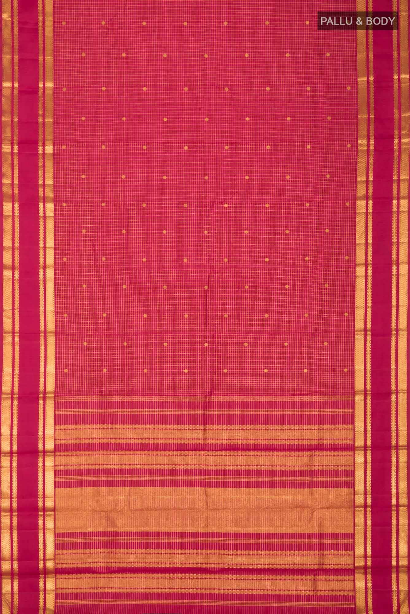 Maroon Kanchipuram Silk Saree