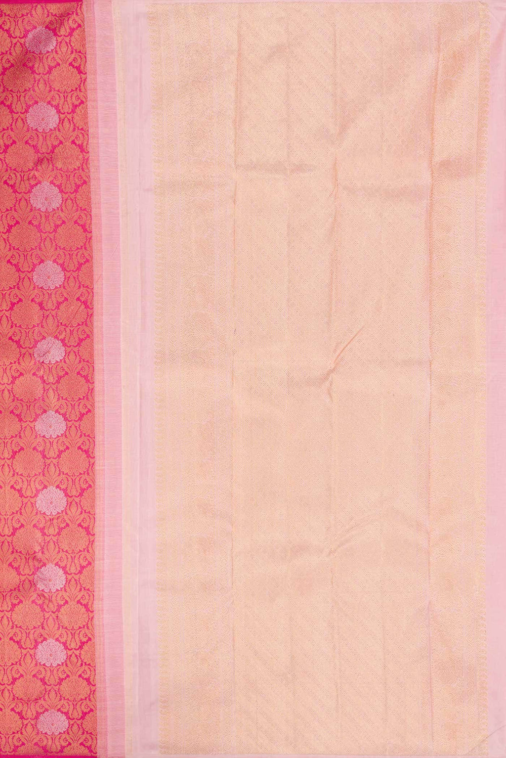Dark Pink Dual Tone Kanchipuram Silk Saree