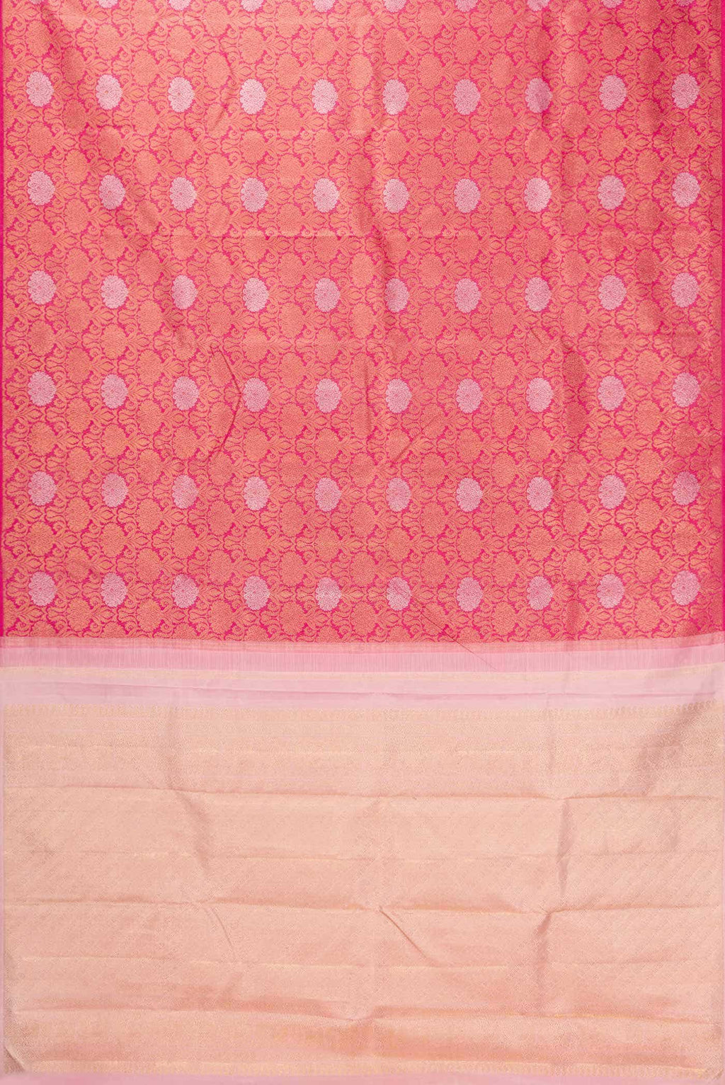 Dark Pink Dual Tone Kanchipuram Silk Saree