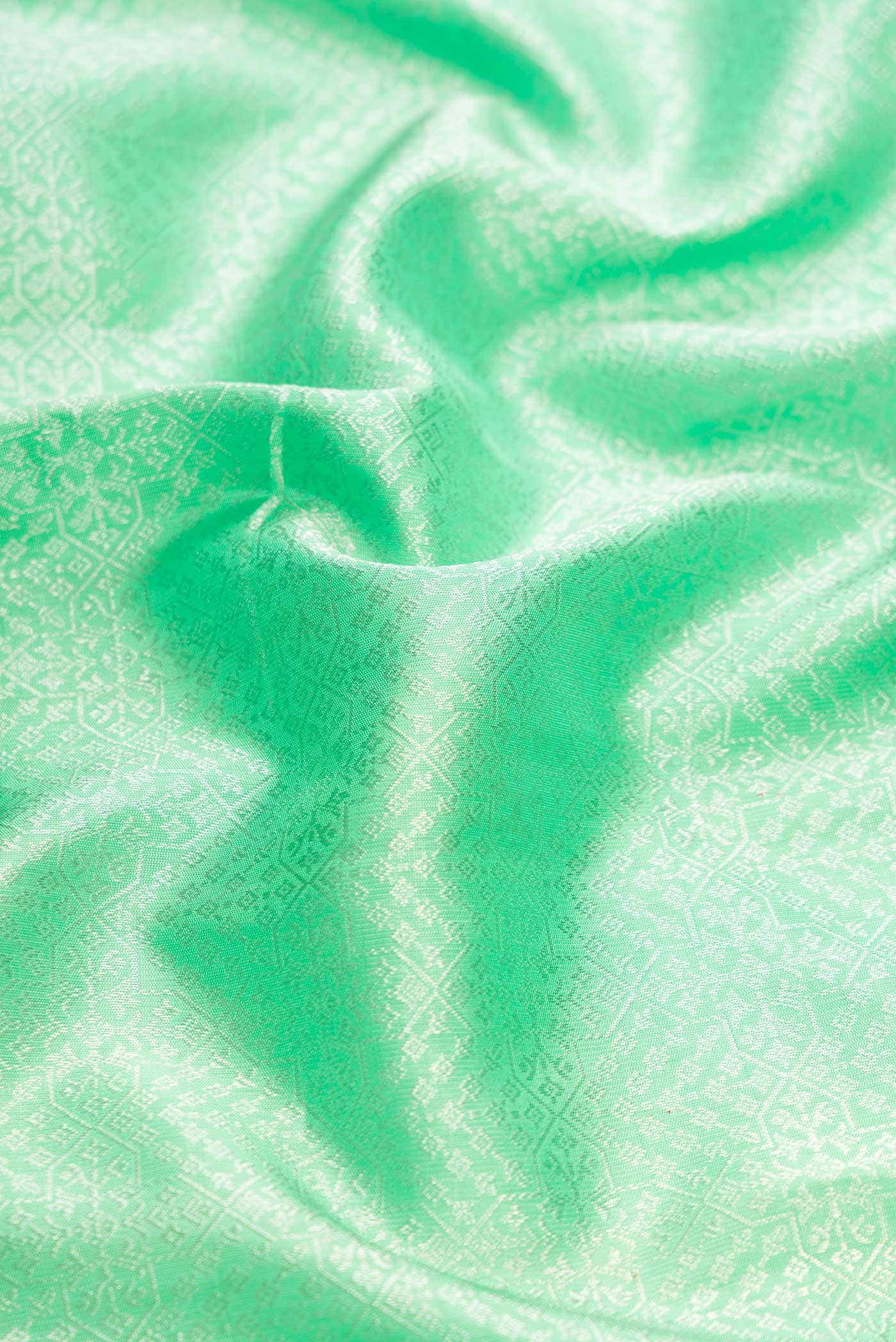 Sea Green Dual Tone Kanchipuram Silk Saree