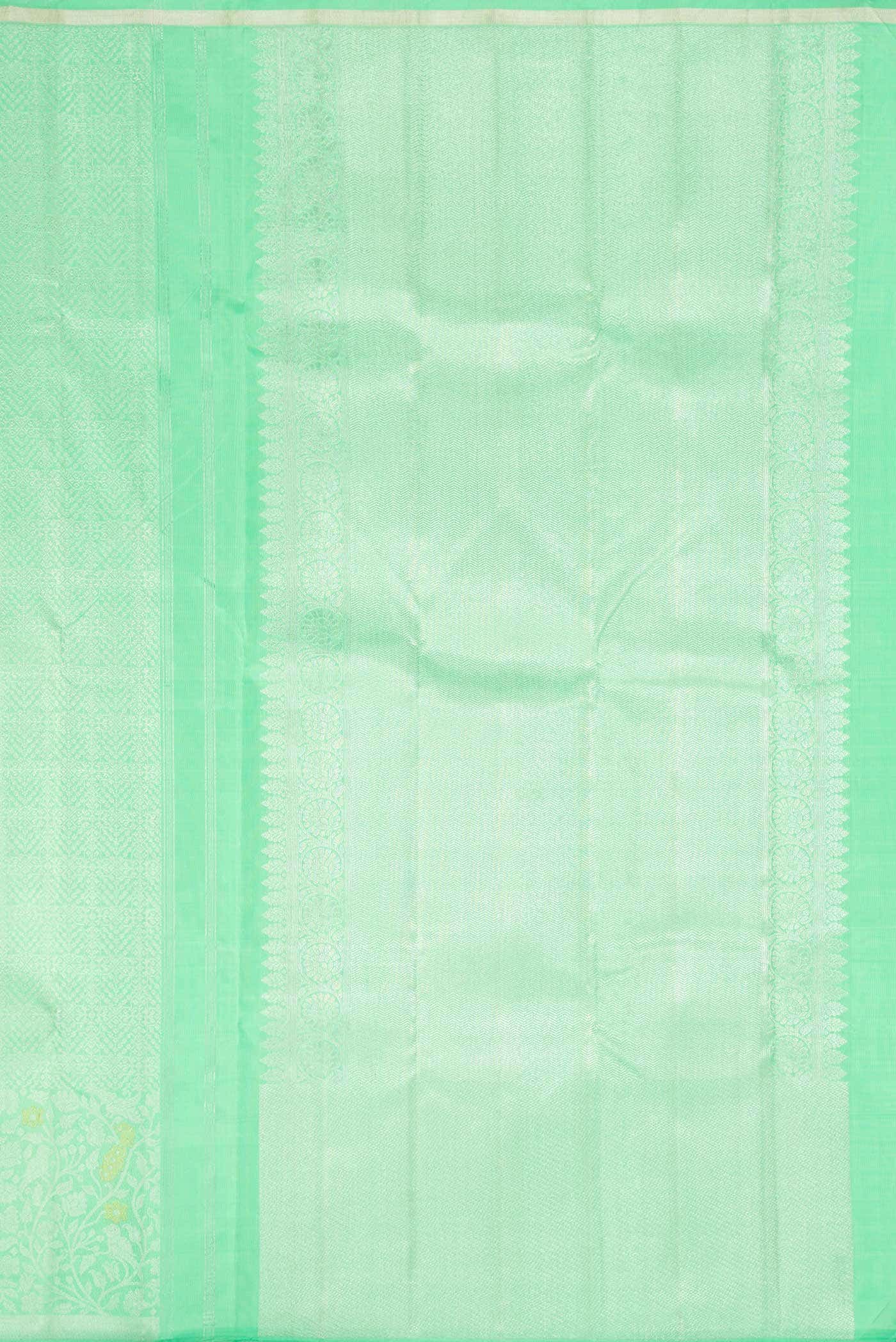 Sea Green Dual Tone Kanchipuram Silk Saree