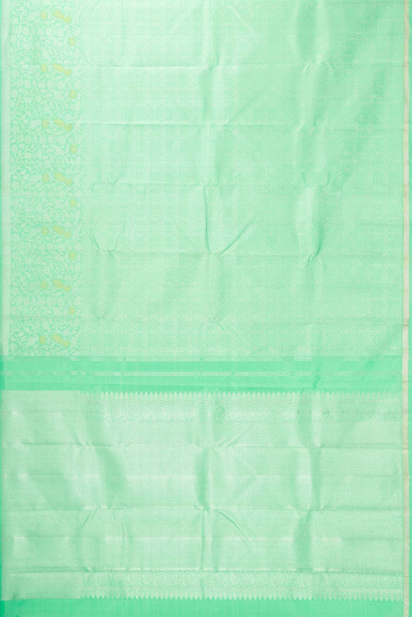 Sea Green Dual Tone Kanchipuram Silk Saree