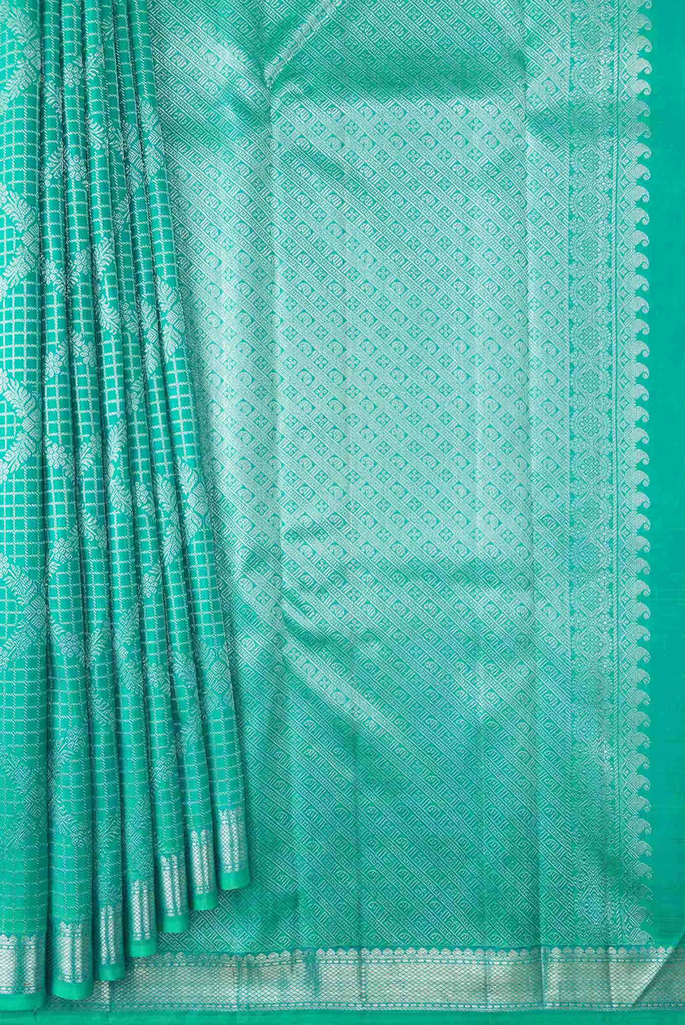 Green Dual Tone Kanchipuram Silk Saree