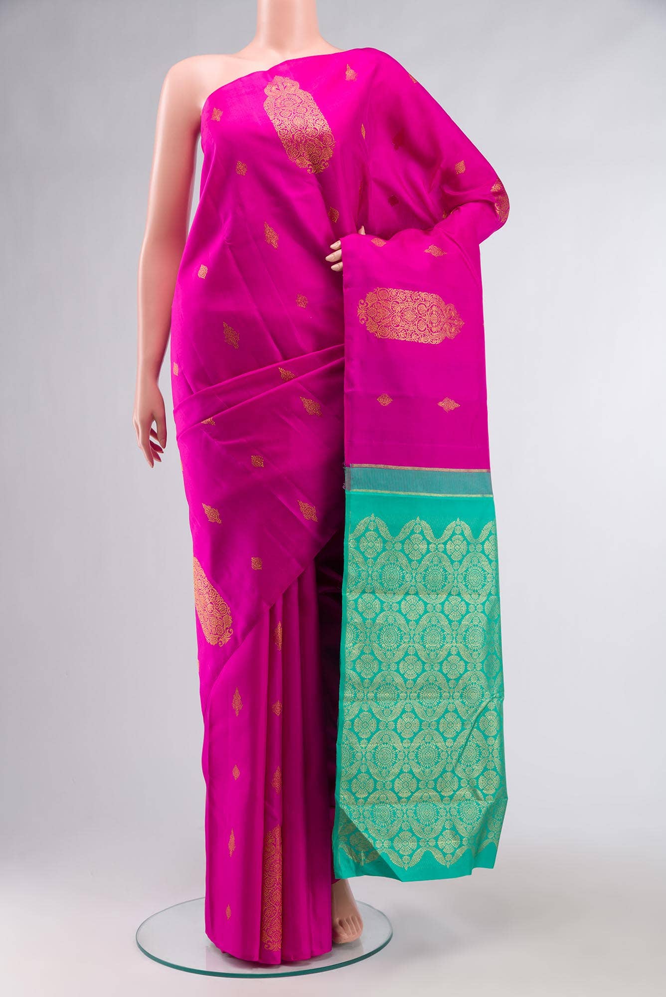 Pink Kanchipuram Silk Saree