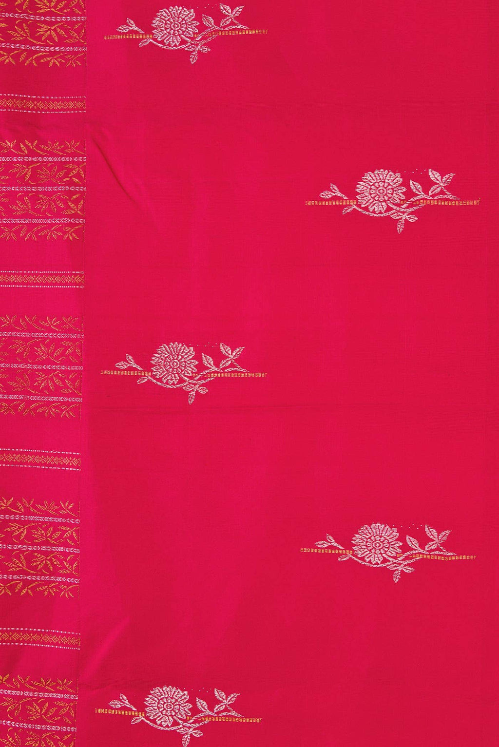 Dark Pink Dual Tone Kanchipuram Silk Saree