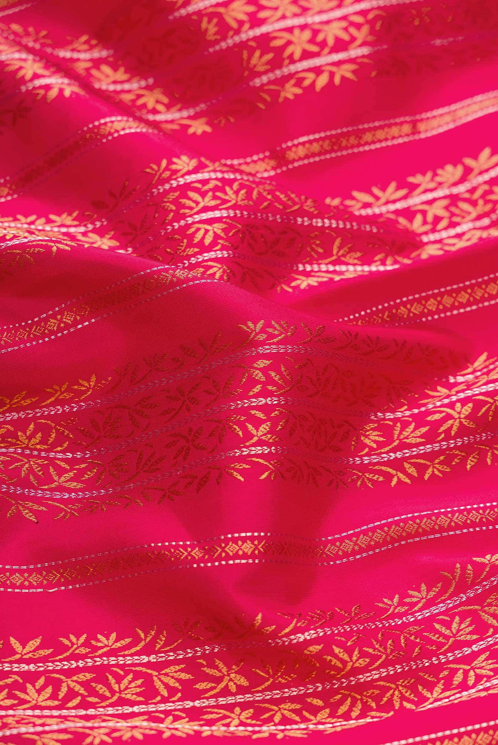 Dark Pink Dual Tone Kanchipuram Silk Saree