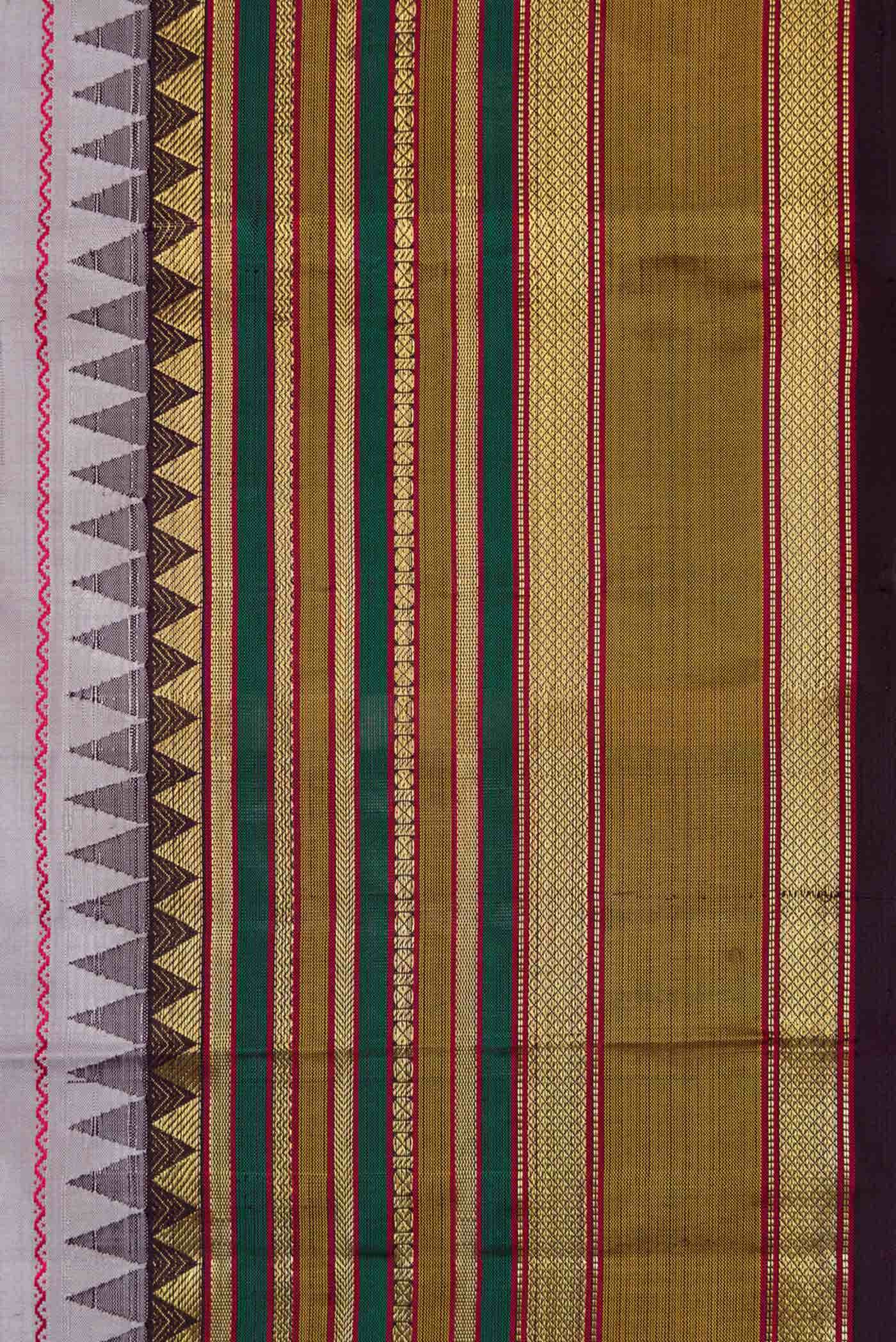 Pure Silk Pure Zari Grey Kanchipuram Saree