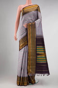 Pure Silk Pure Zari Grey Kanchipuram Saree