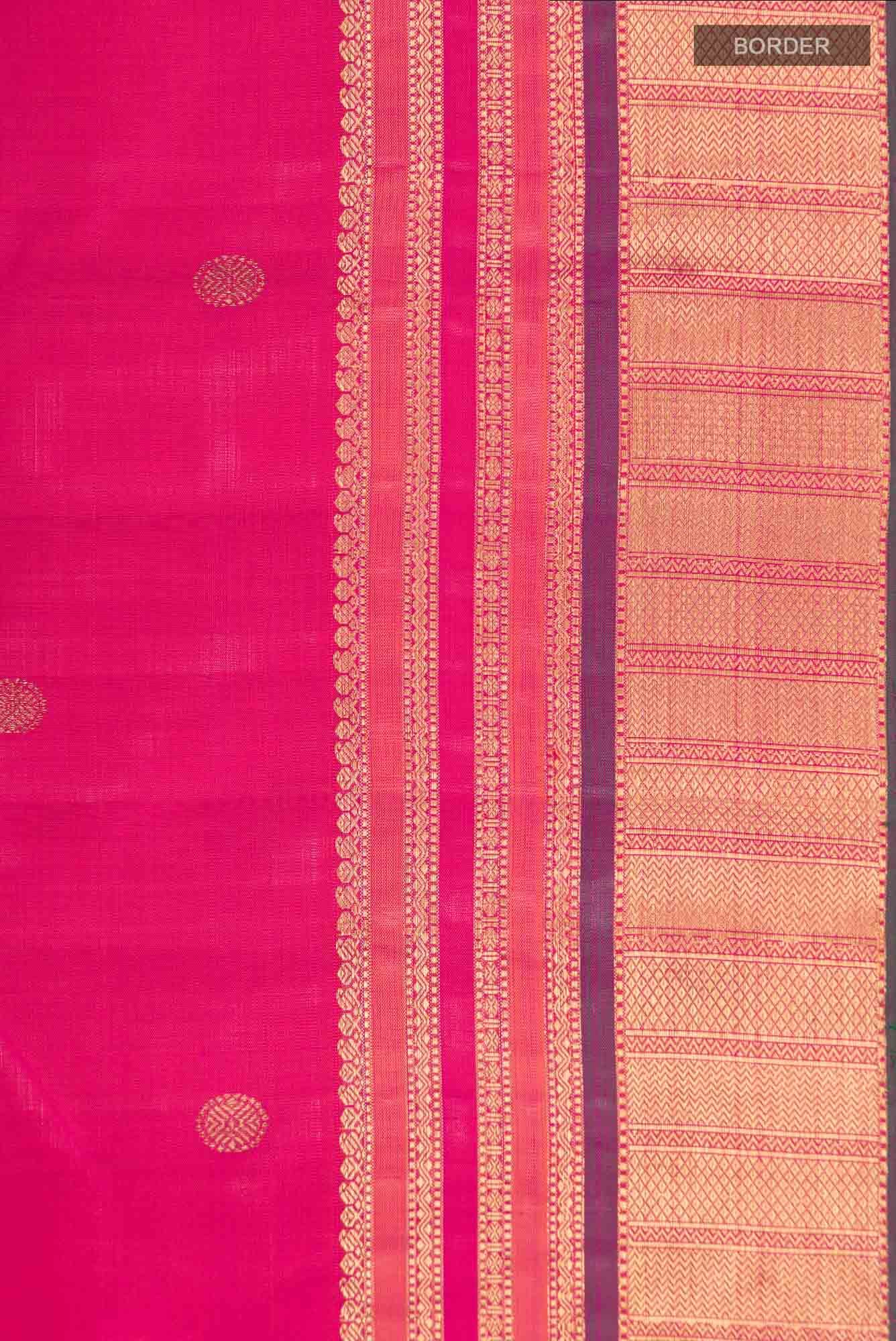 Pure Silk Pure Zari Pink Kanchipuram Saree
