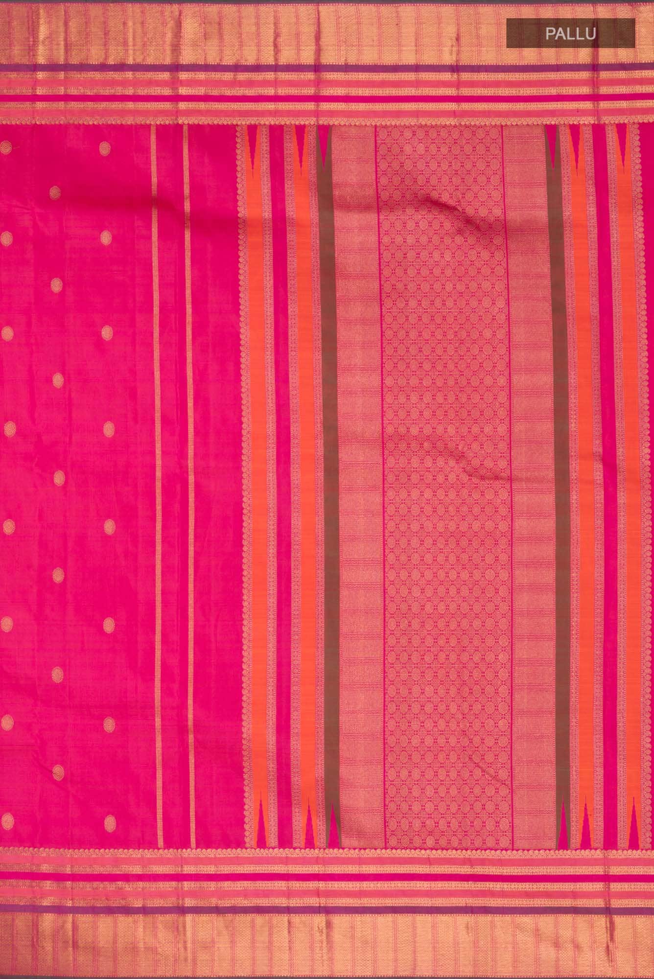 Pure Silk Pure Zari Pink Kanchipuram Saree