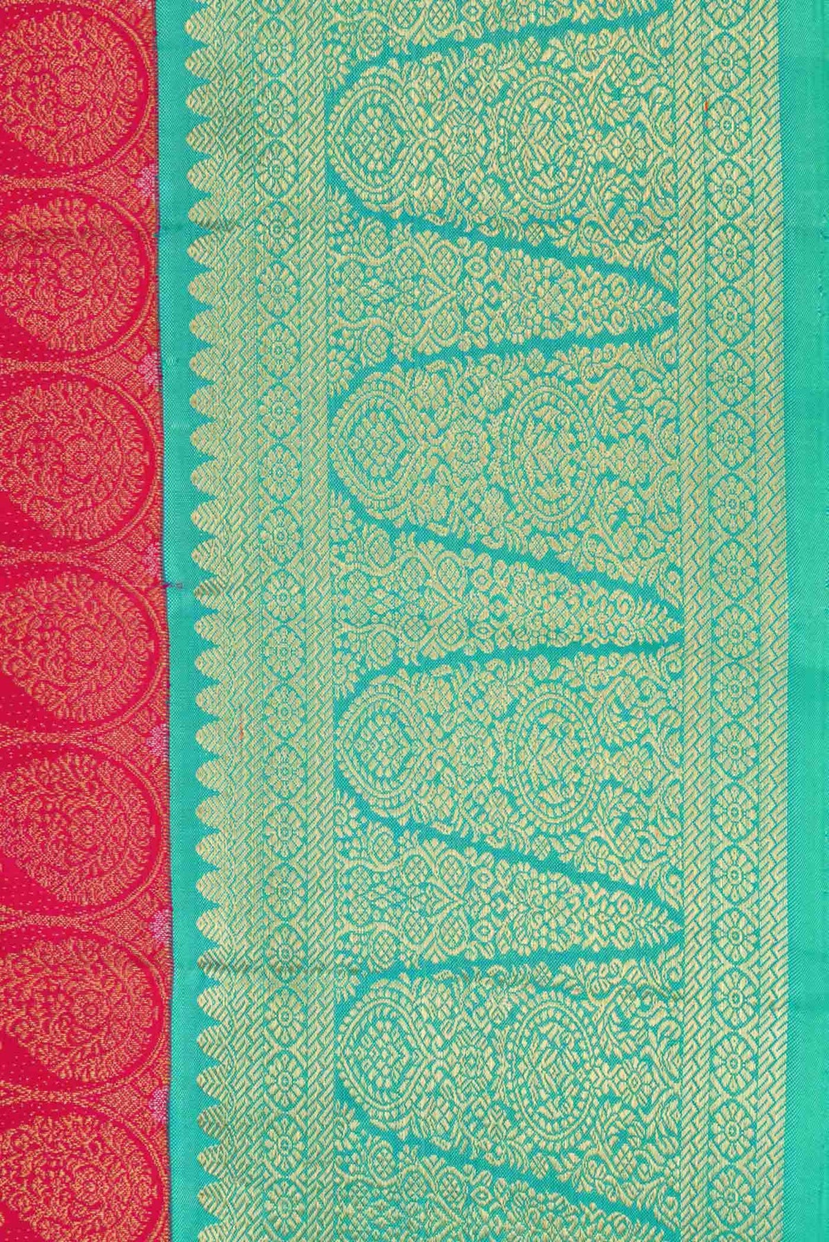 Pure Silk Pure Zari Pink Dual Tone Kanjivaram Saree
