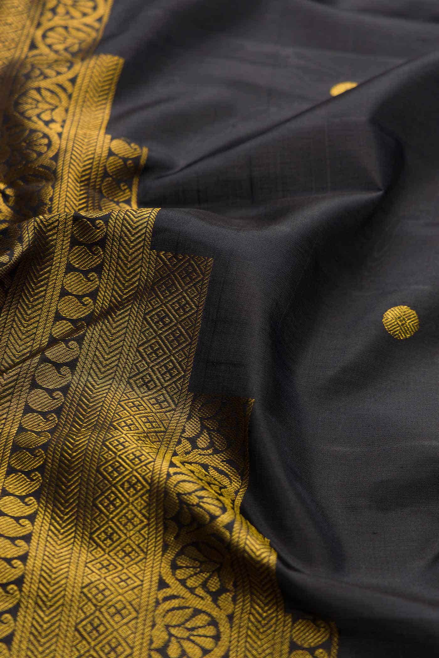 Black Kanchipuram Silk Saree