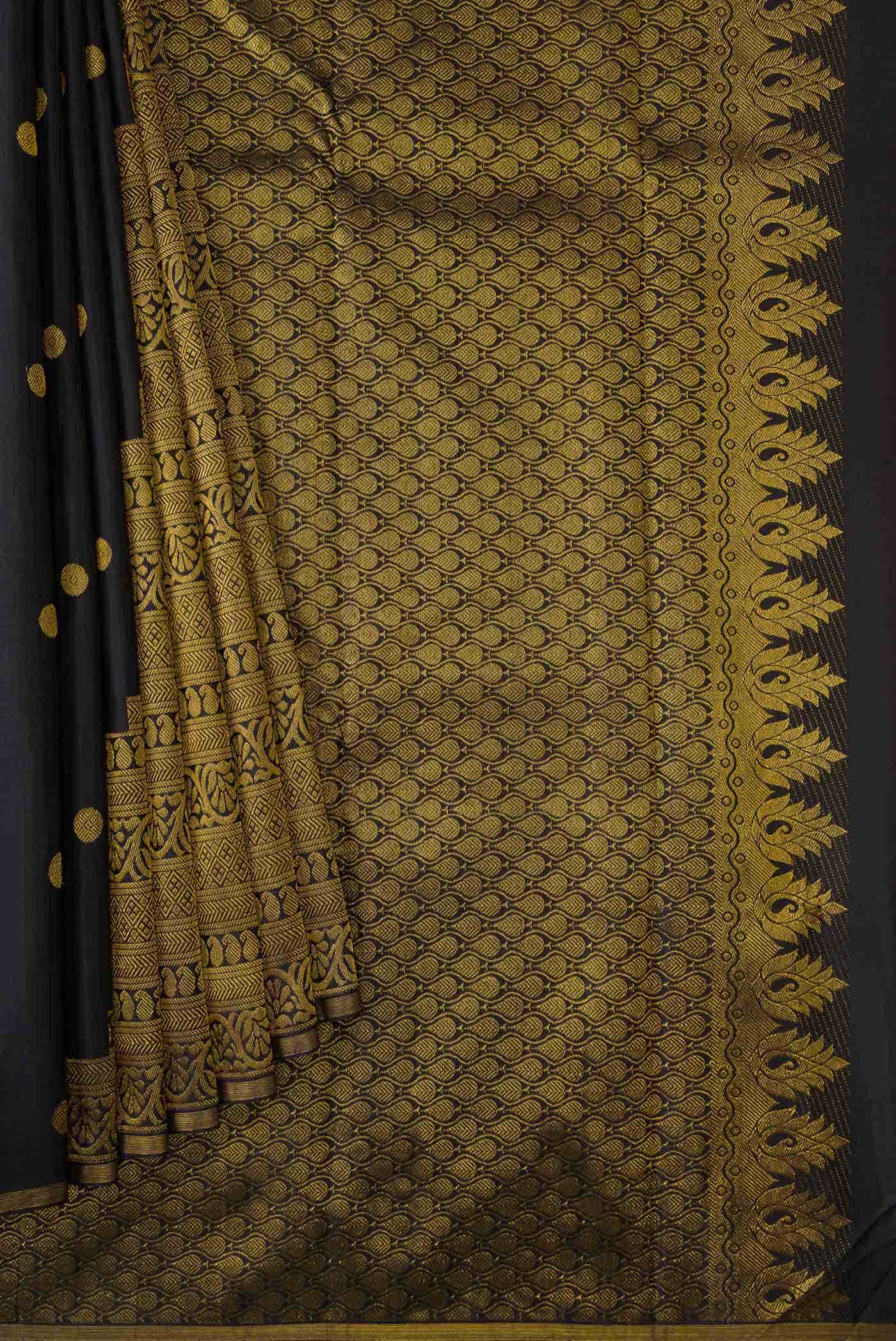 Black Kanchipuram Silk Saree