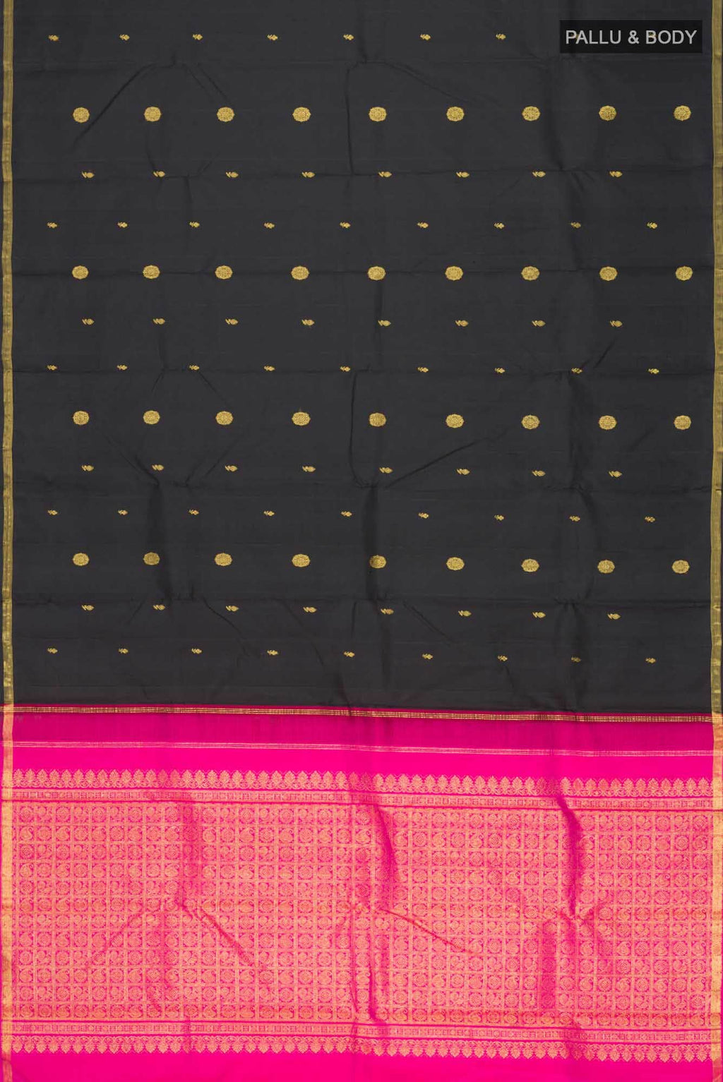 Black Kanchipuram Silk Saree