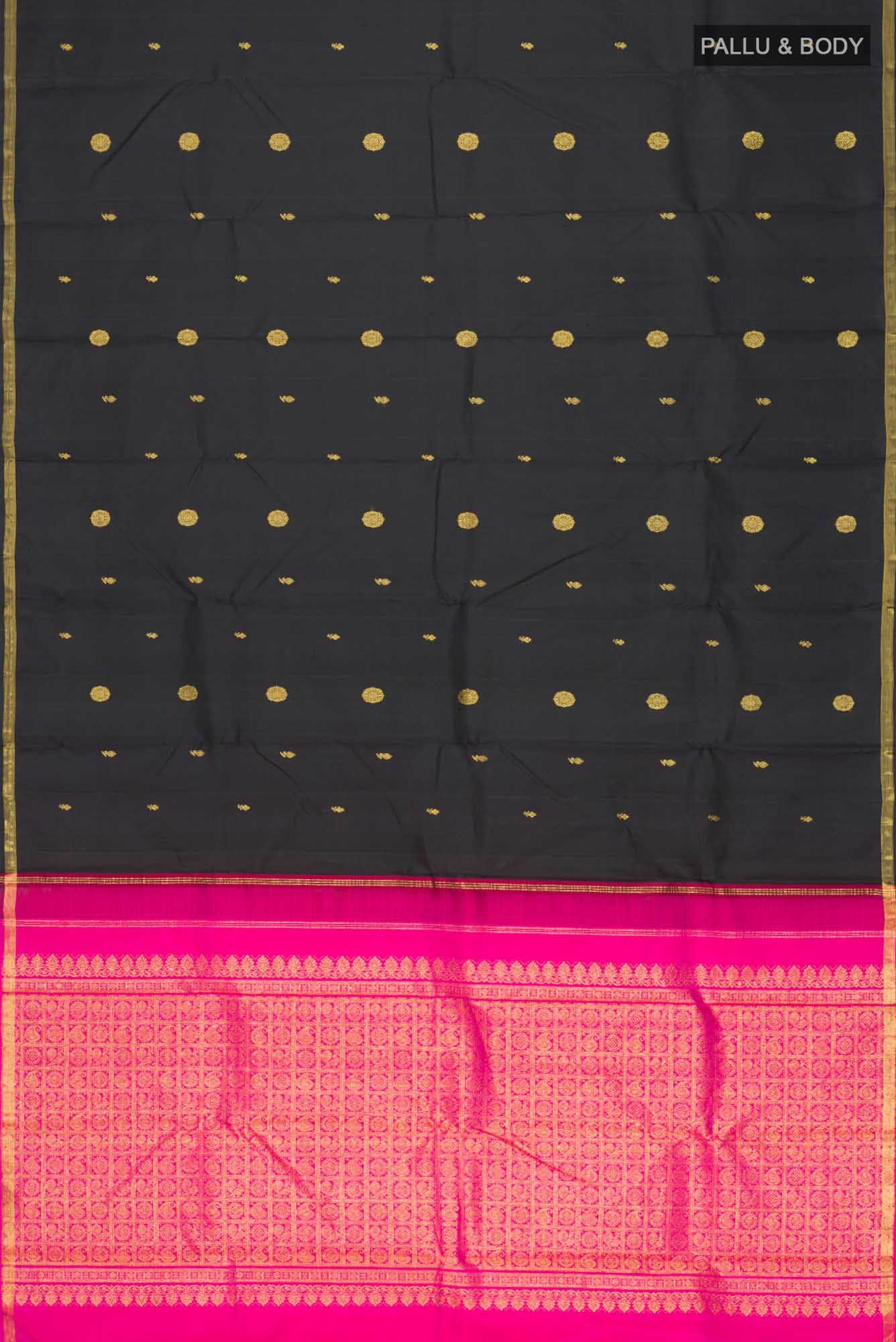 Black Kanchipuram Silk Saree