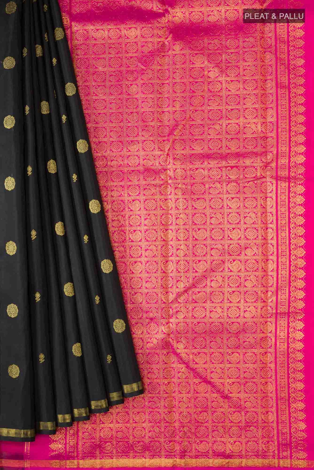Black Kanchipuram Silk Saree