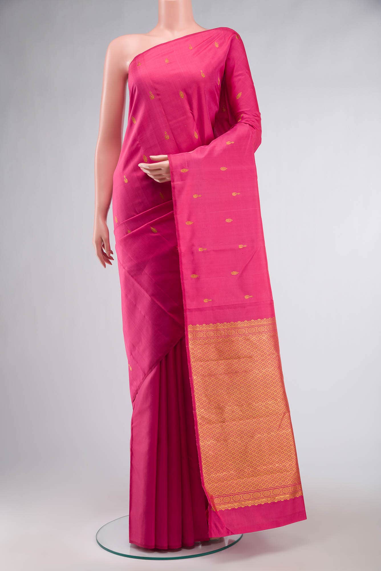 Pink Kanchipuram Silk Saree