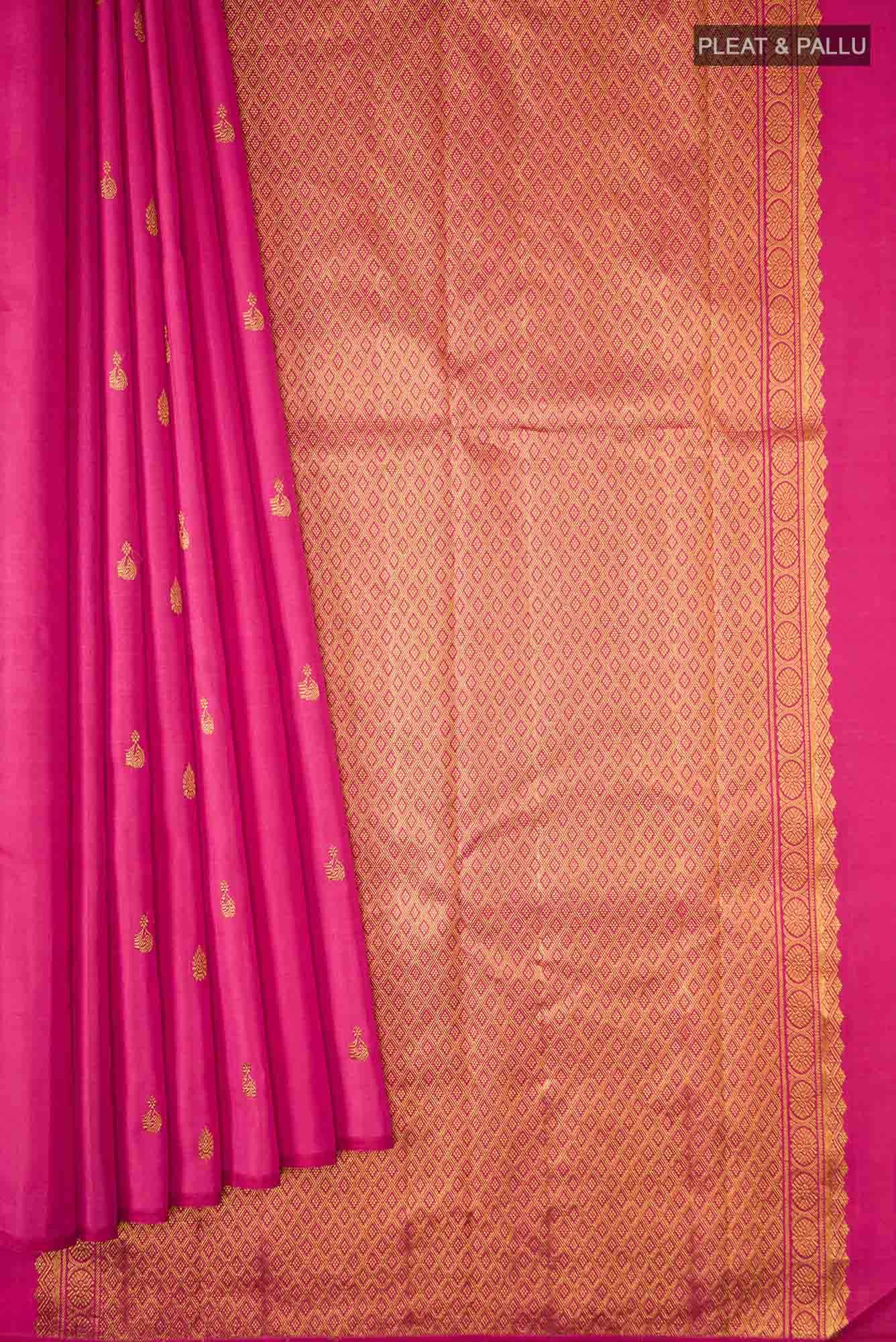 Pink Kanchipuram Silk Saree