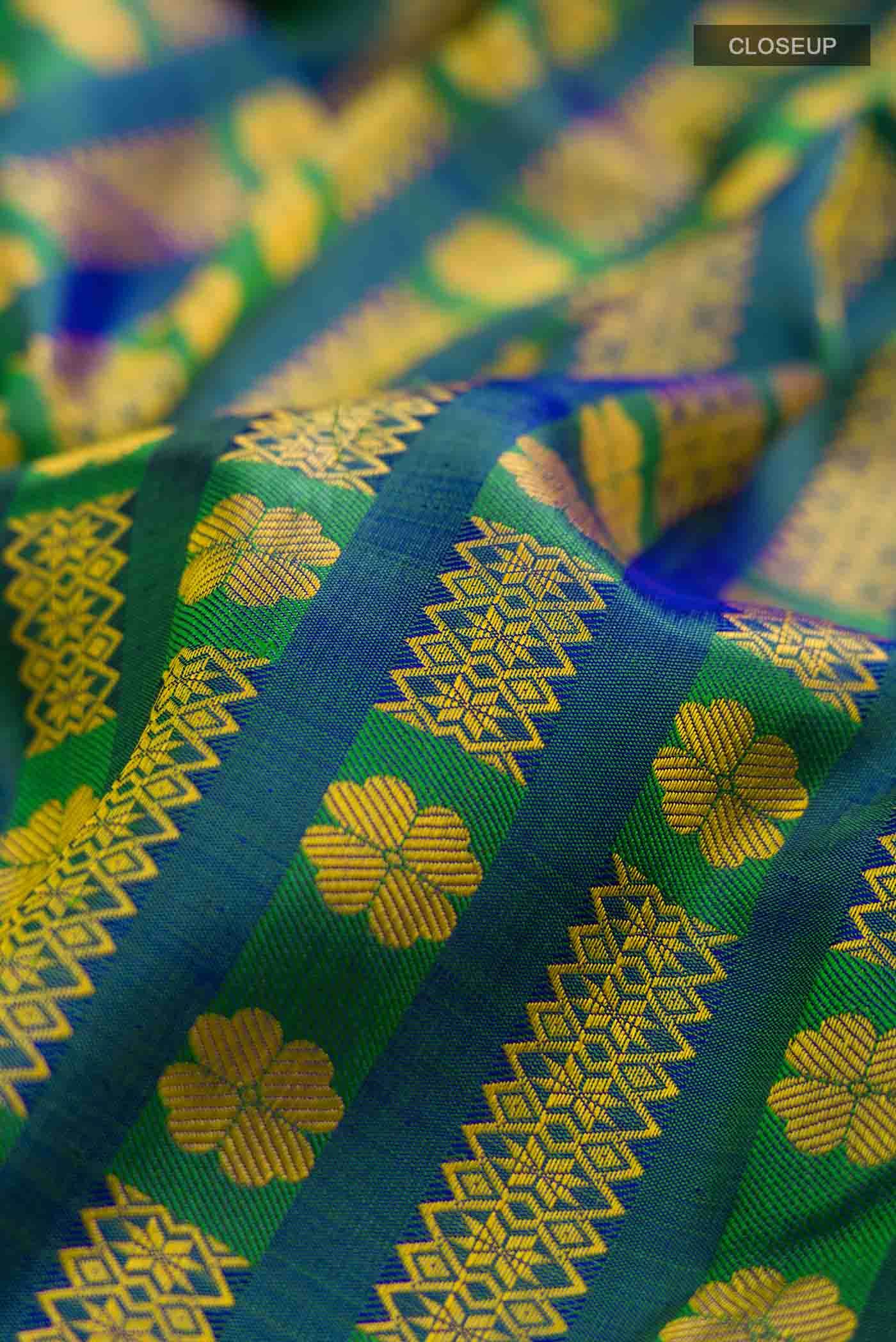 Blue Kanchipuram Silk Saree