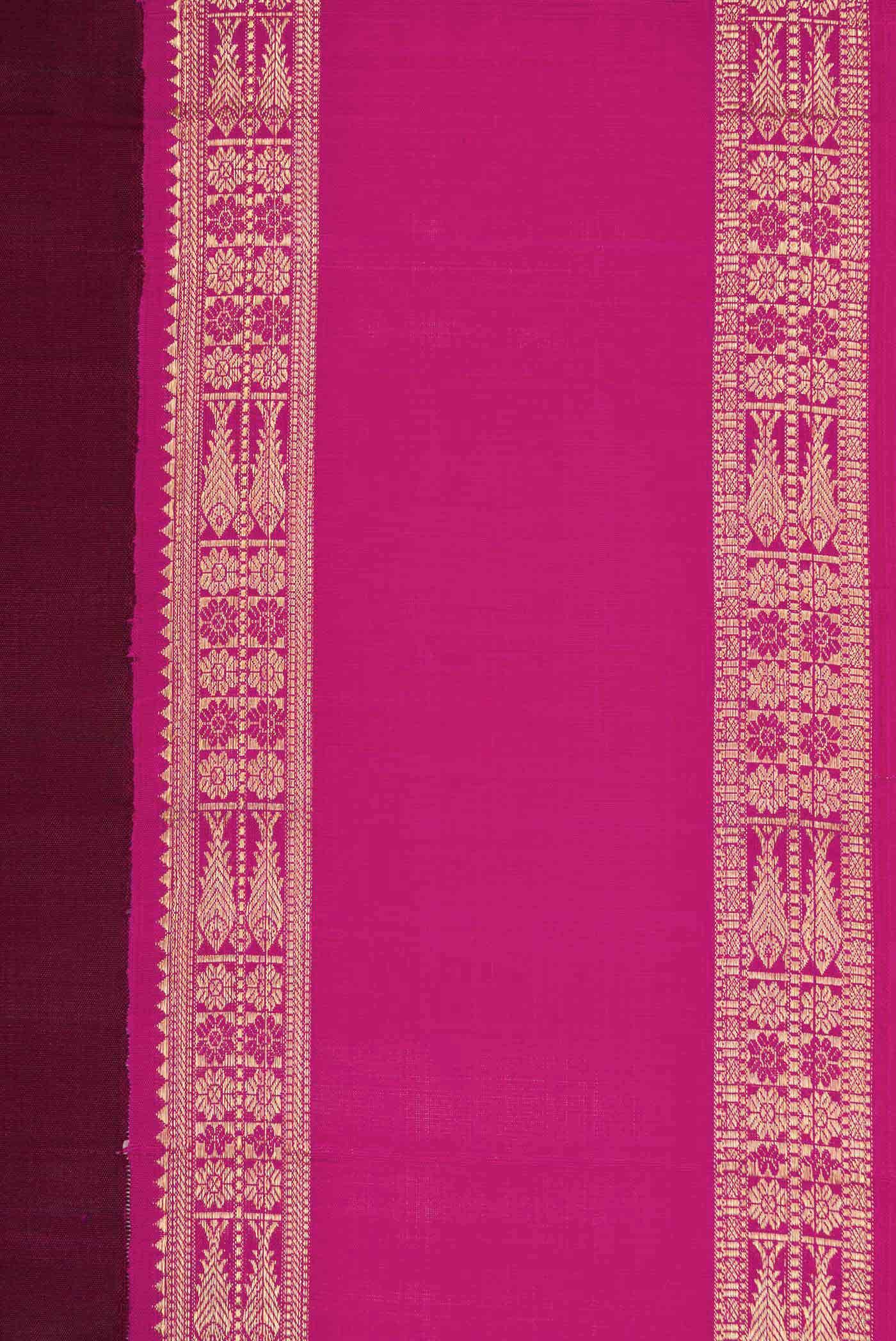 Pure Silk Pure Zari Maroon Kanchipuram Saree