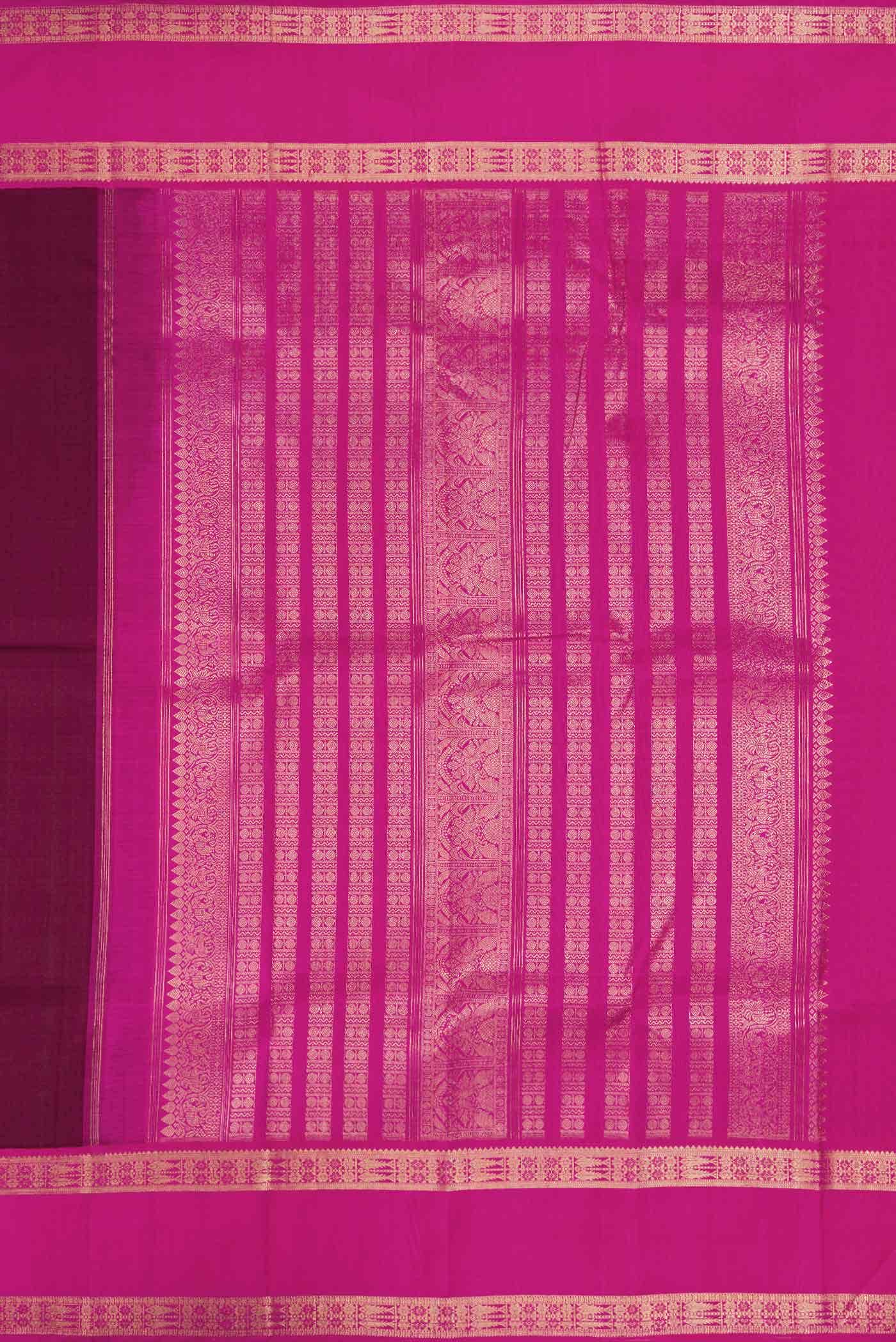 Pure Silk Pure Zari Maroon Kanchipuram Saree