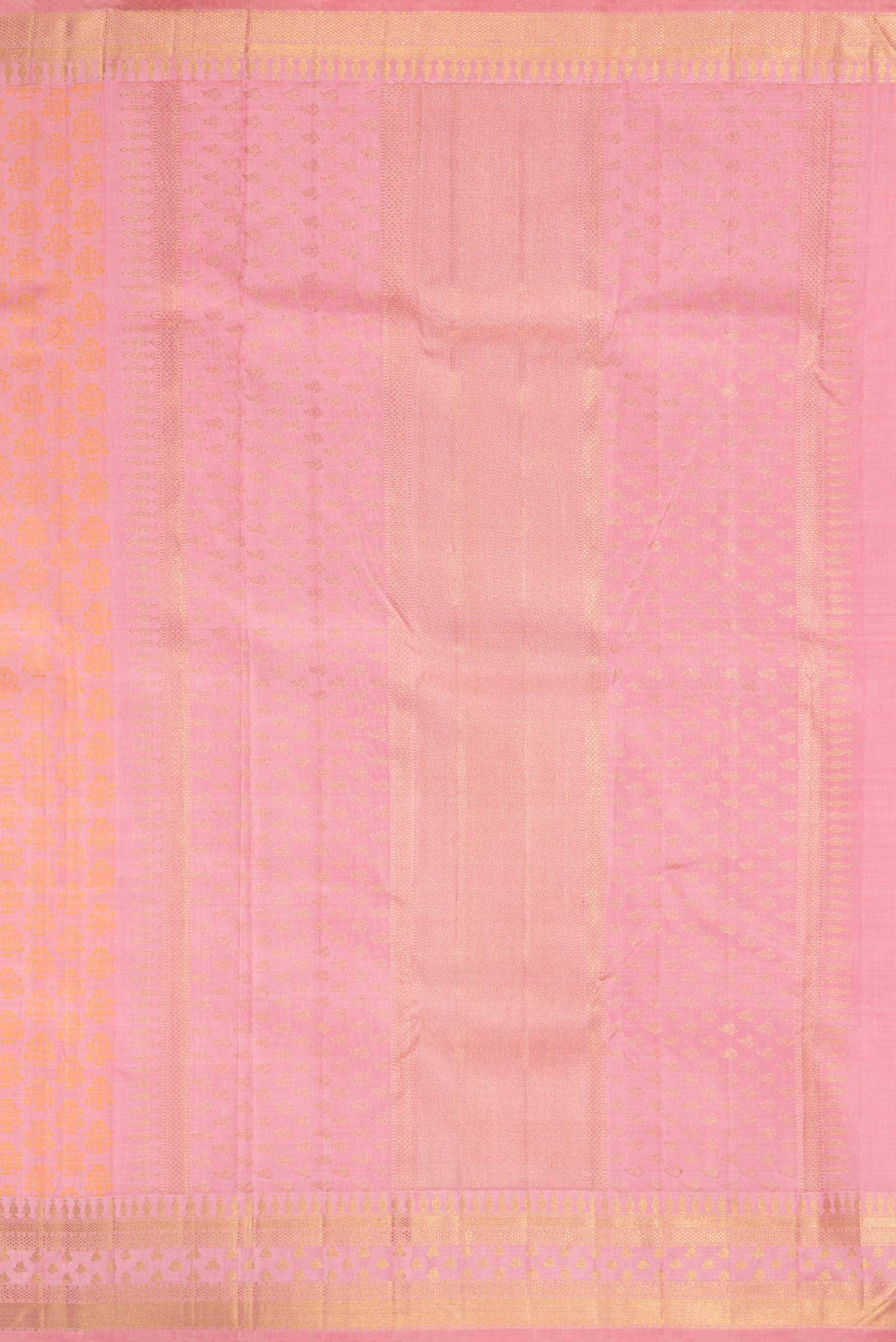 Pure Silk Pure Zari Pink Kanchipuram Saree