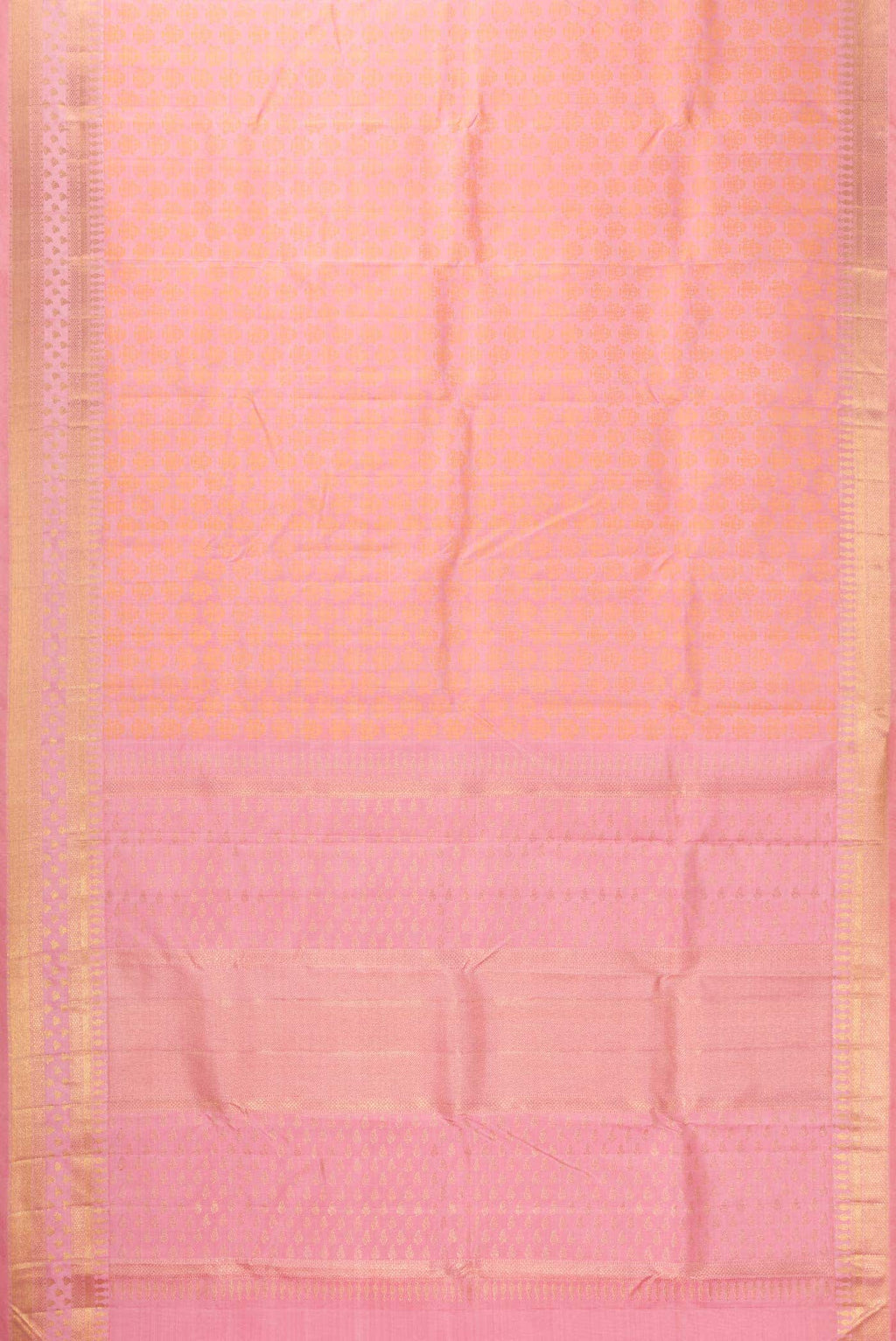 Pure Silk Pure Zari Pink Kanchipuram Saree
