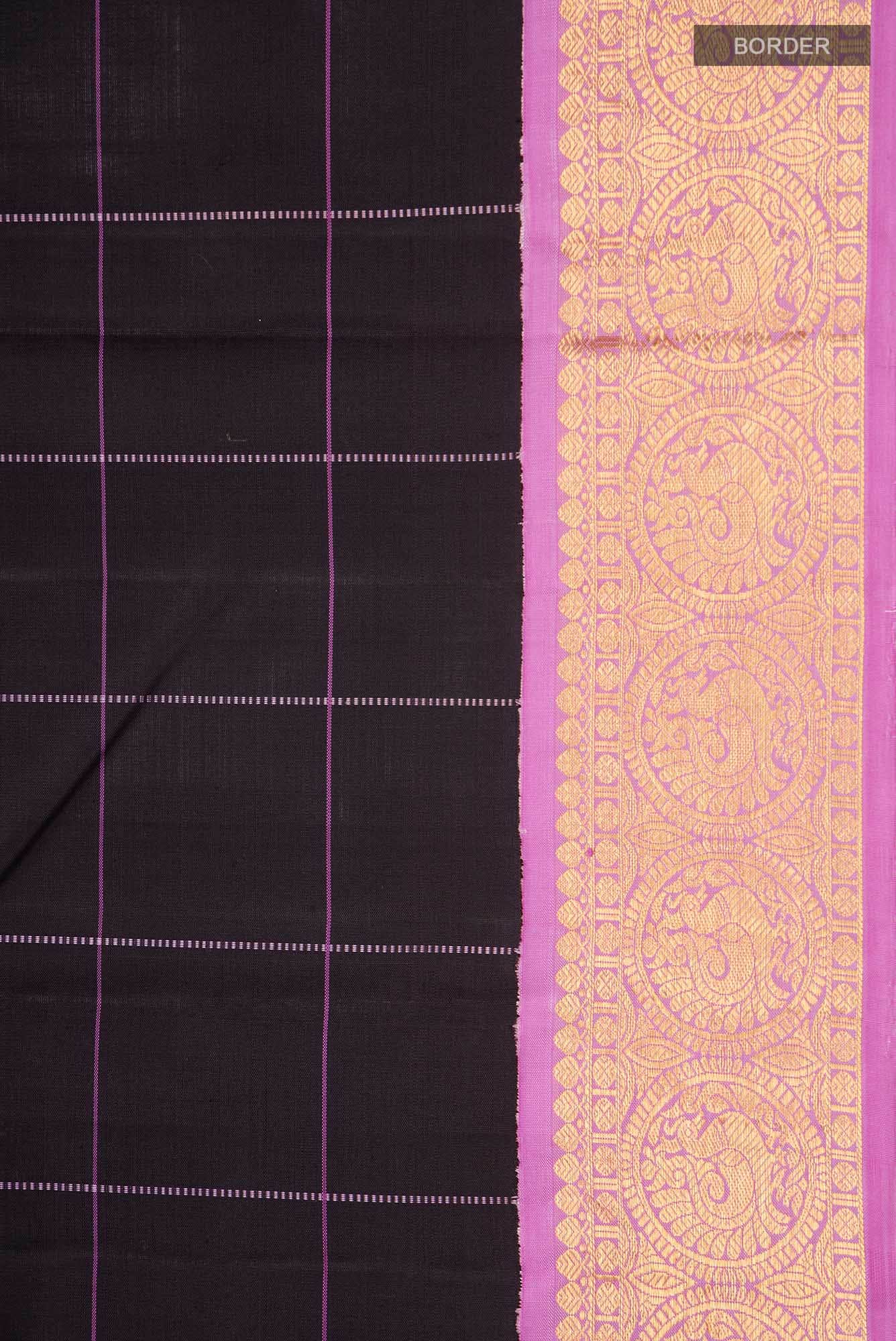 Brown Kanchipuram Silk Saree