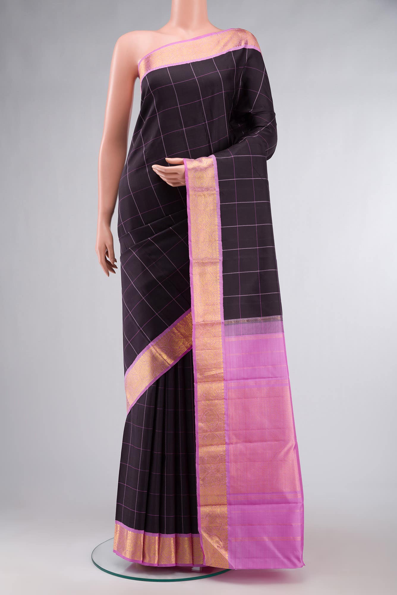 Brown Kanchipuram Silk Saree