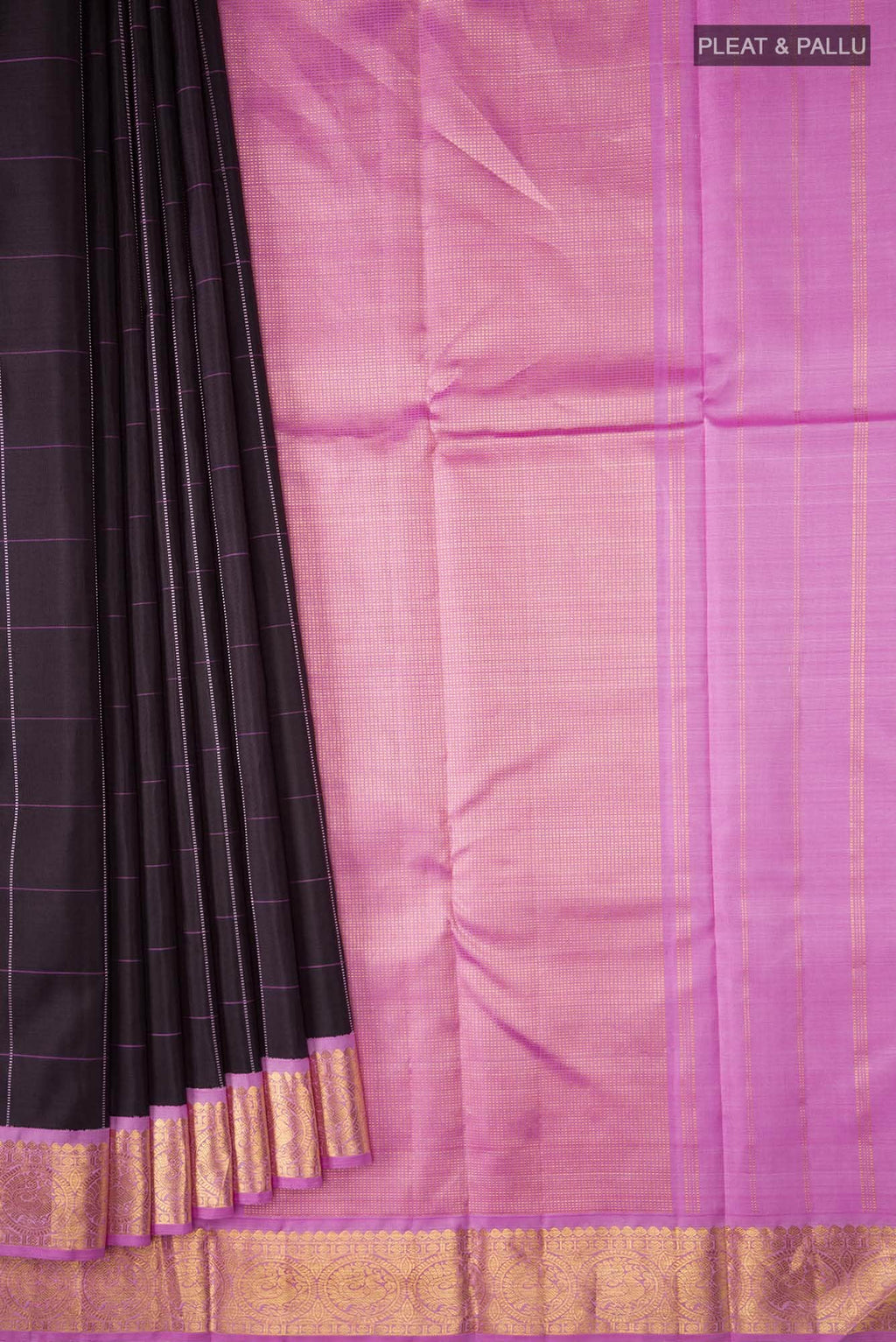 Brown Kanchipuram Silk Saree