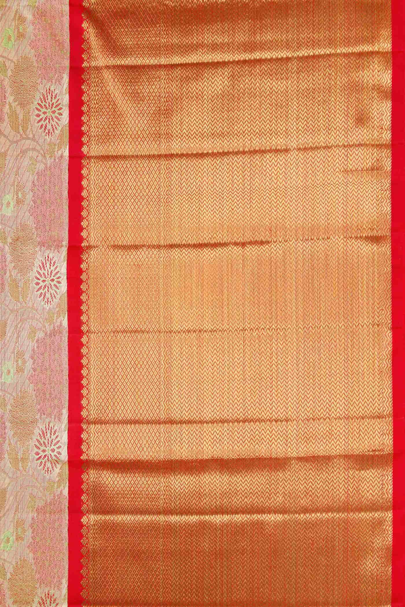 Beige Kanchipuram Silk Saree