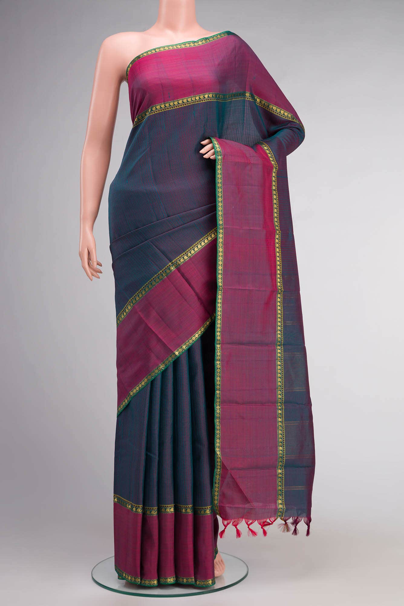Blue Kanchipuram Silk Saree
