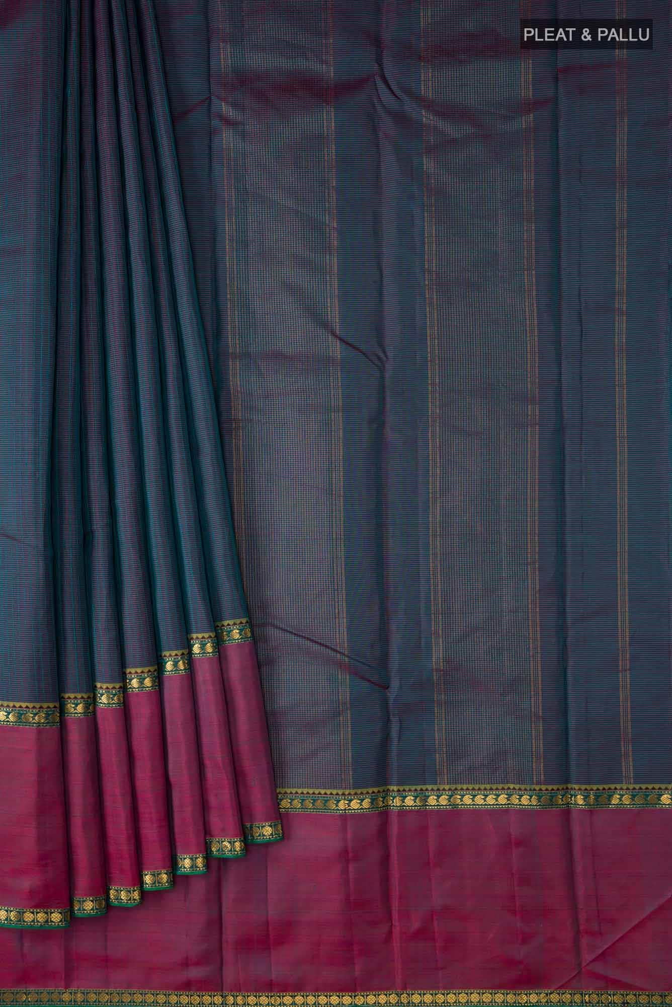 Blue Kanchipuram Silk Saree