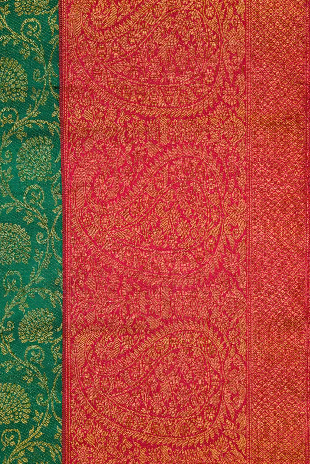 Green Dual Tone Kanchipuram Silk Saree