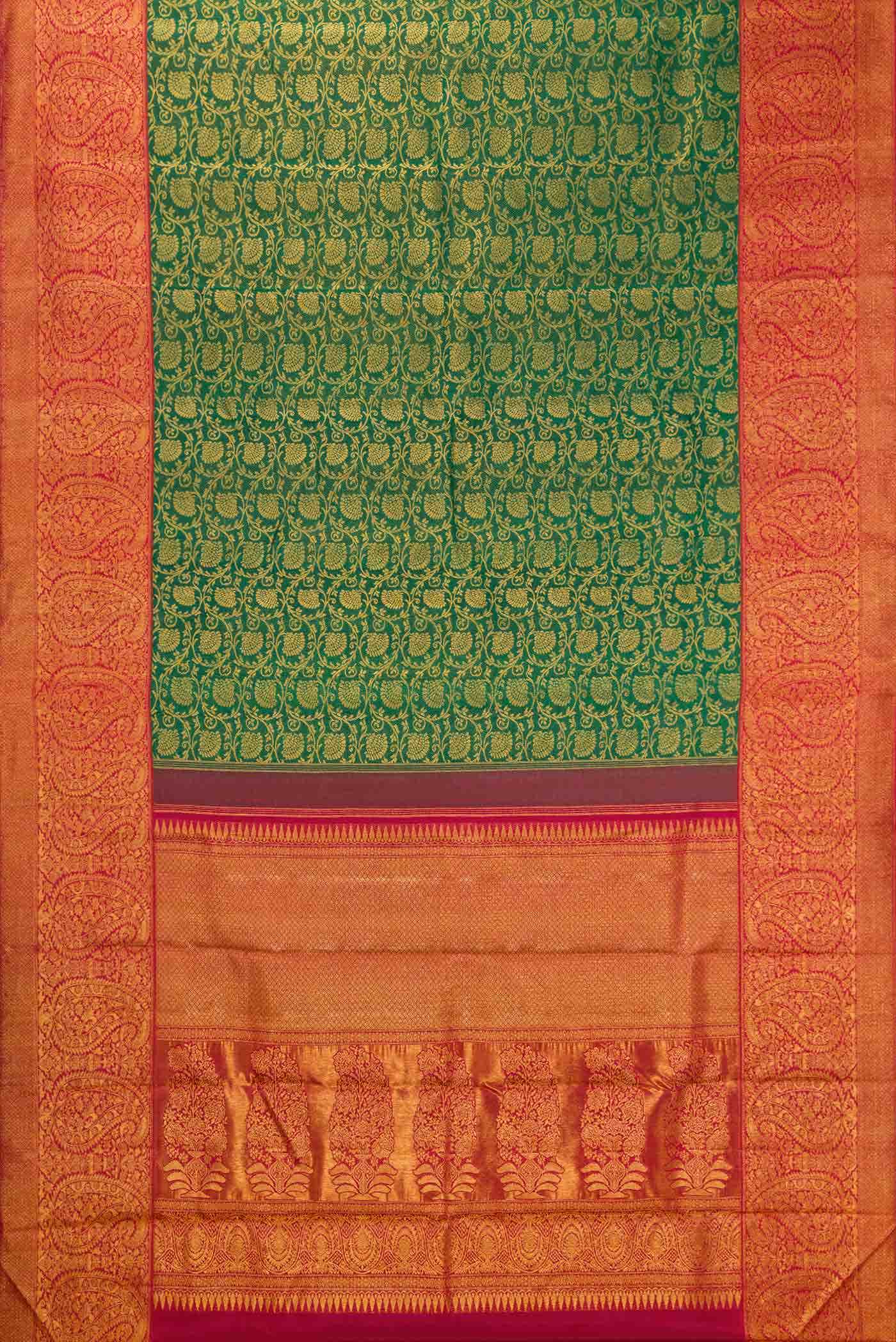 Green Dual Tone Kanchipuram Silk Saree