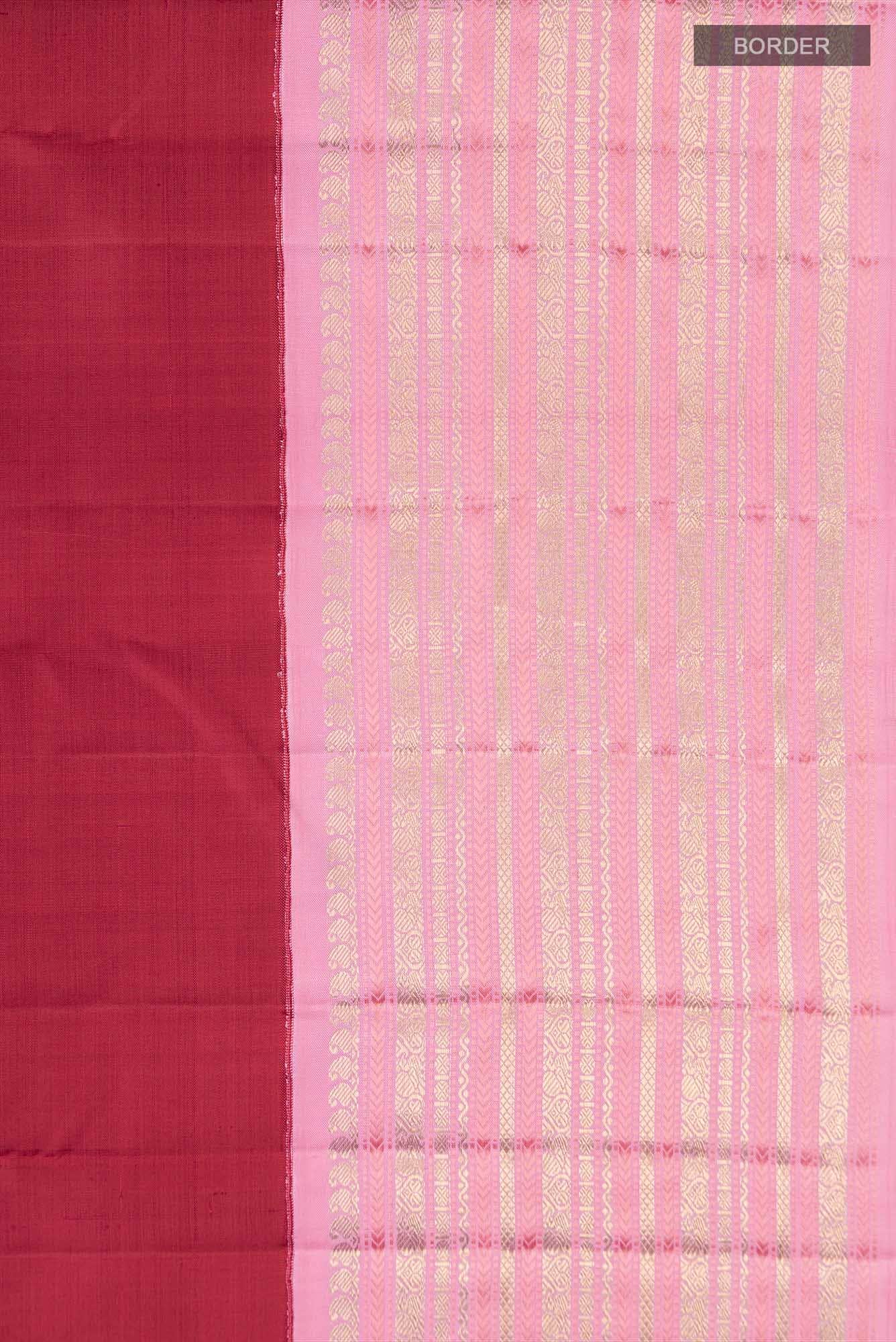 Pure Silk Pure Zari Red Kanchipuram Saree