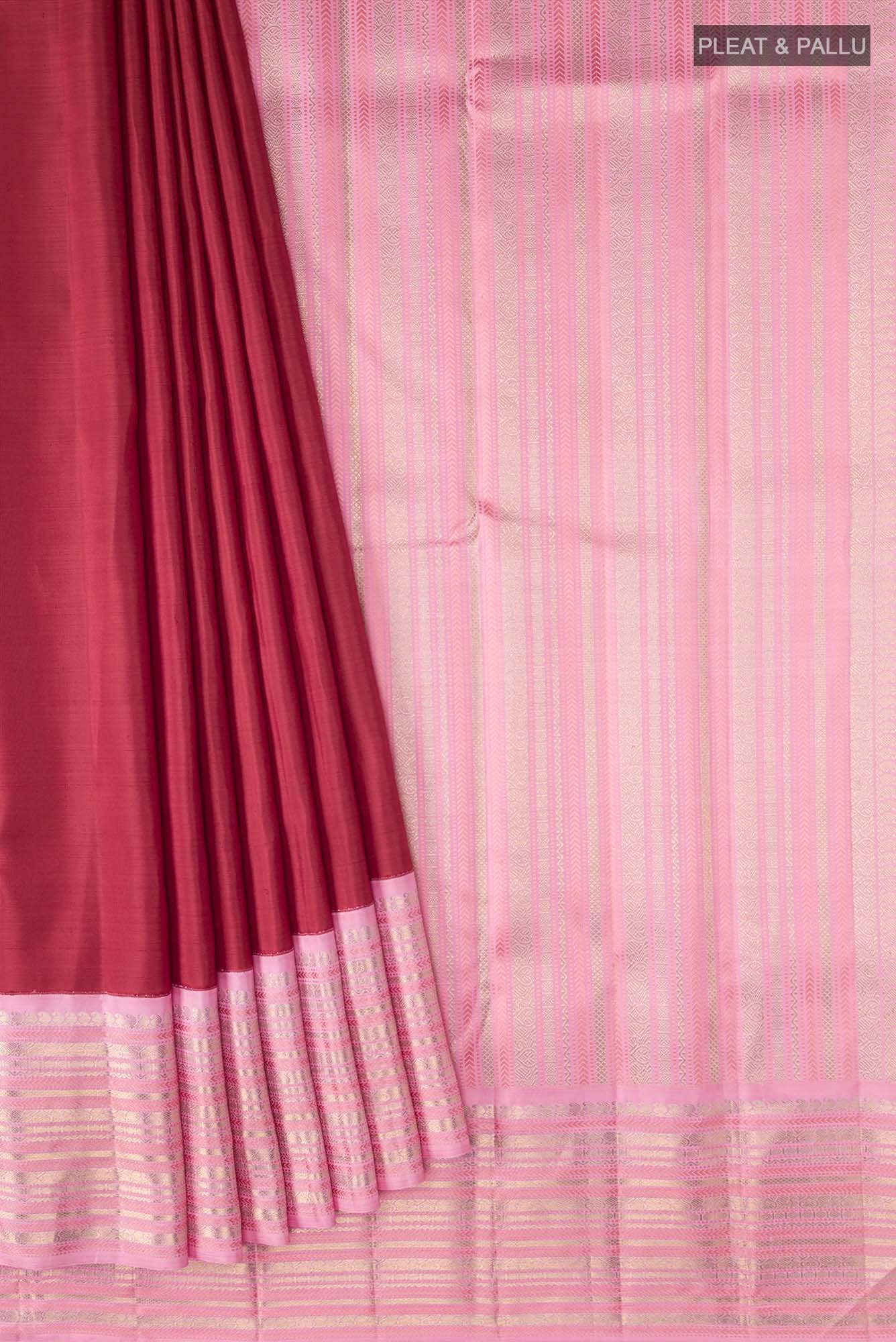 Pure Silk Pure Zari Red Kanchipuram Saree