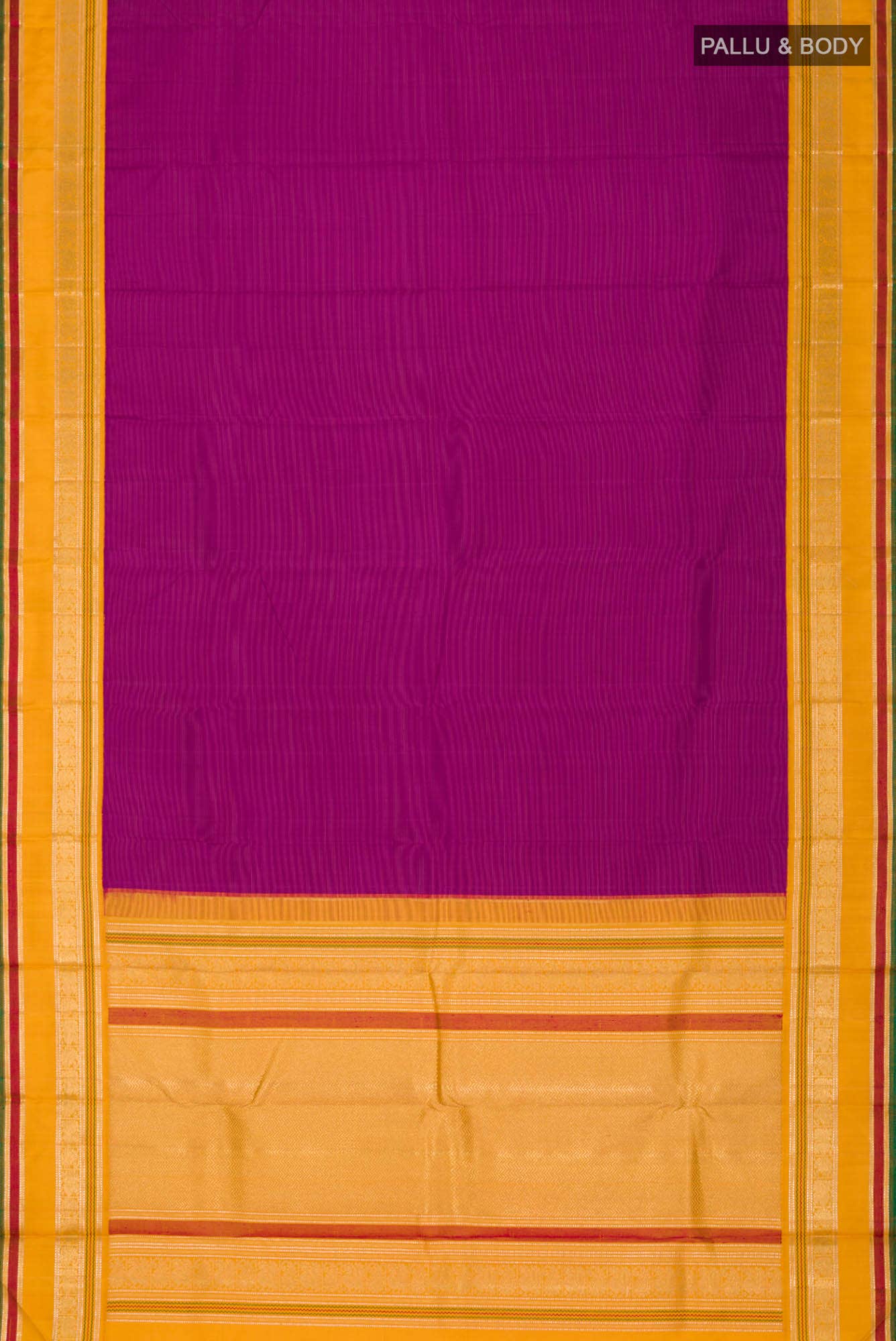 Pure Silk Pure Zari Magenta Kanchipuram Saree