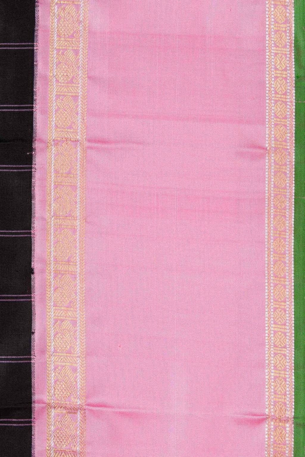 Pure Silk Pure Zari Black Kanchipuram Saree
