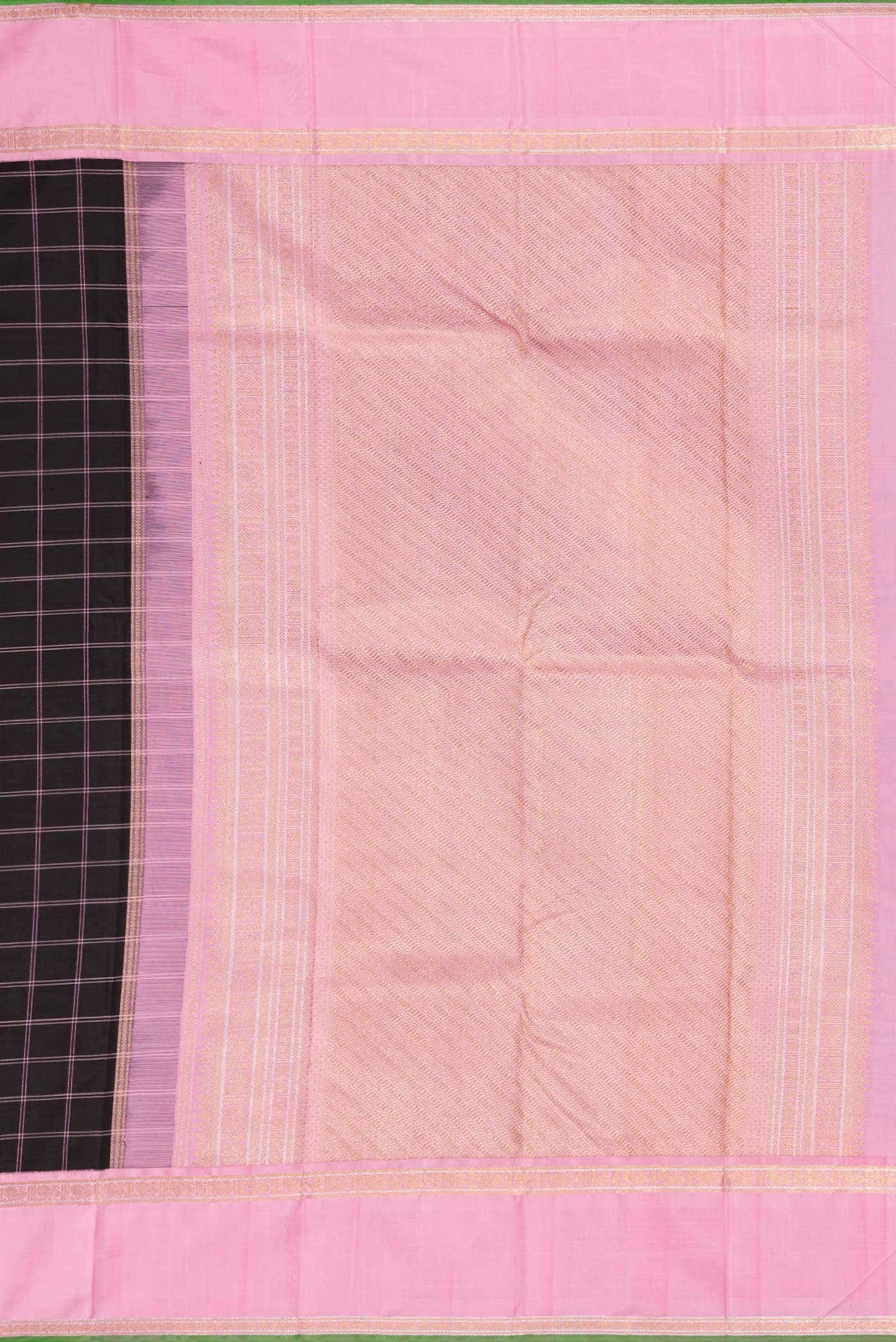 Pure Silk Pure Zari Black Kanchipuram Saree