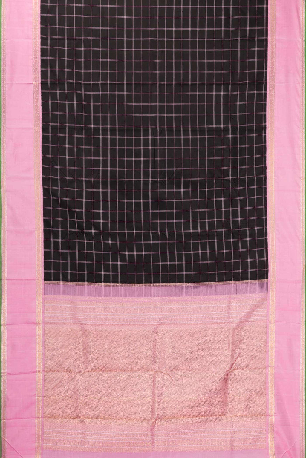 Pure Silk Pure Zari Black Kanchipuram Saree