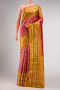 Pure Silk Pure Zari Pink Dual Tone Kanjivaram Saree