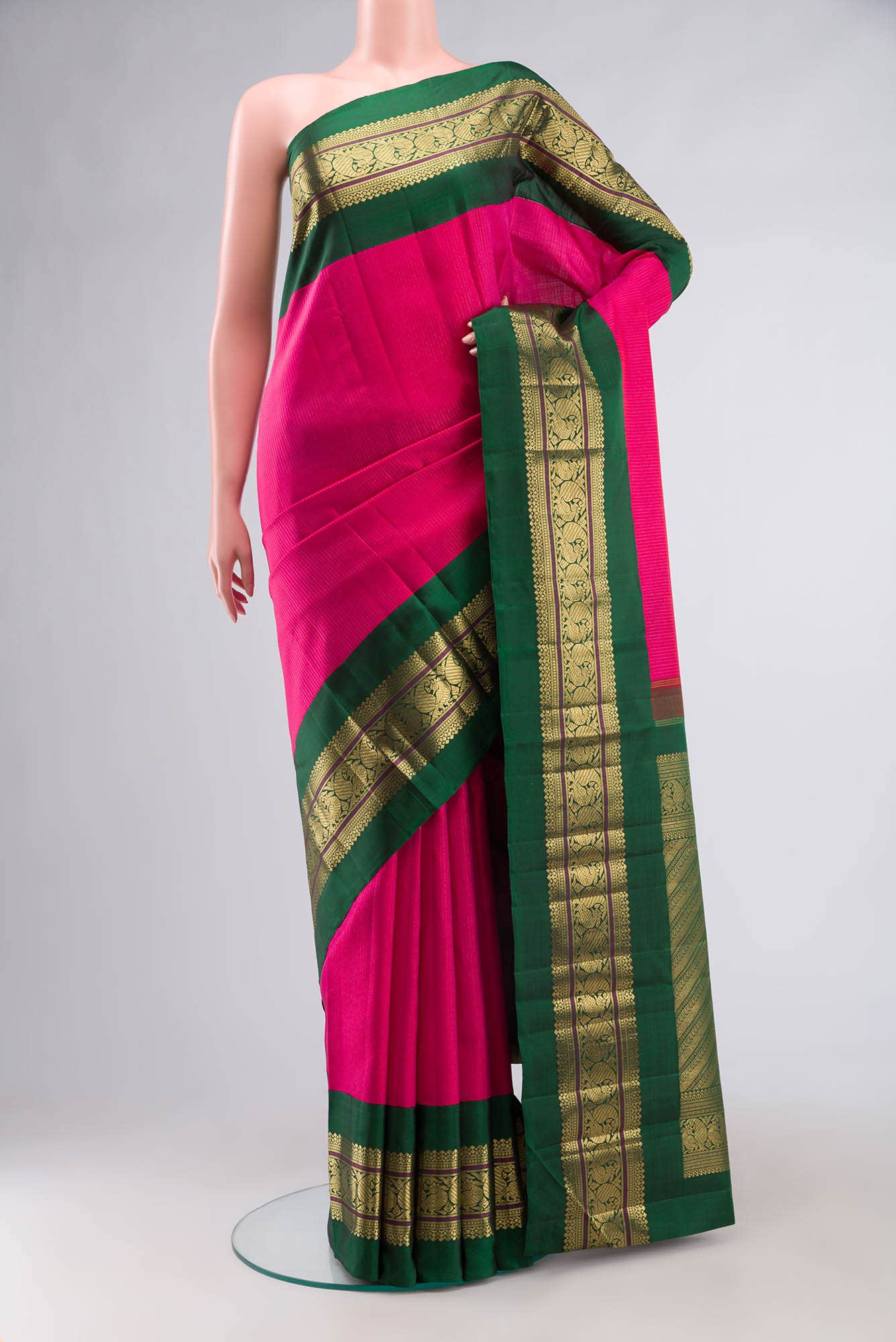 Pink Kanchipuram Silk Saree